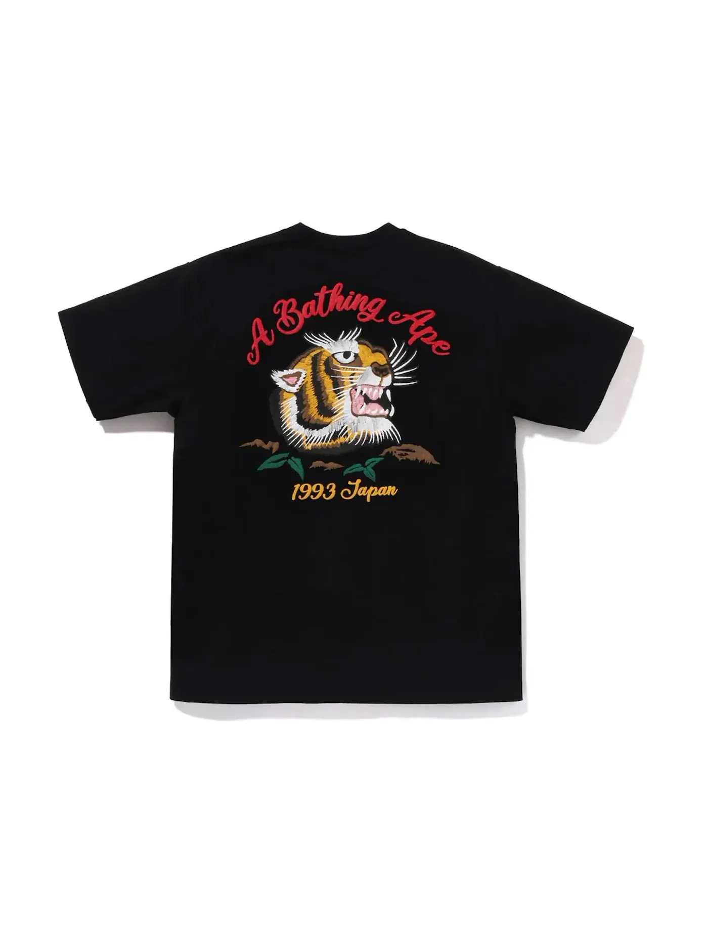 Мужская футболка с принтом BAPE Embroidery Style Souvenir Logo Tee BAPE — изображение 1 из 1, черный