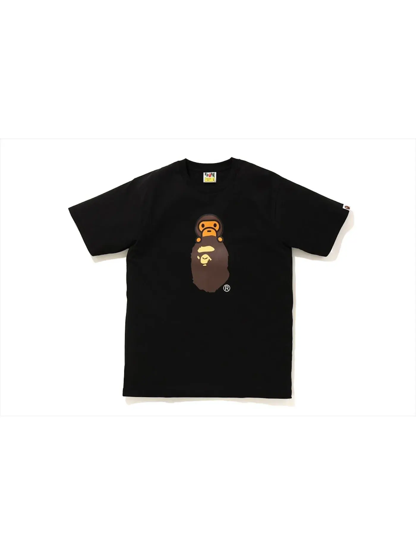 Мужская футболка с принтом Milo On Apehead BAPE — изображение 1 из 1, черный