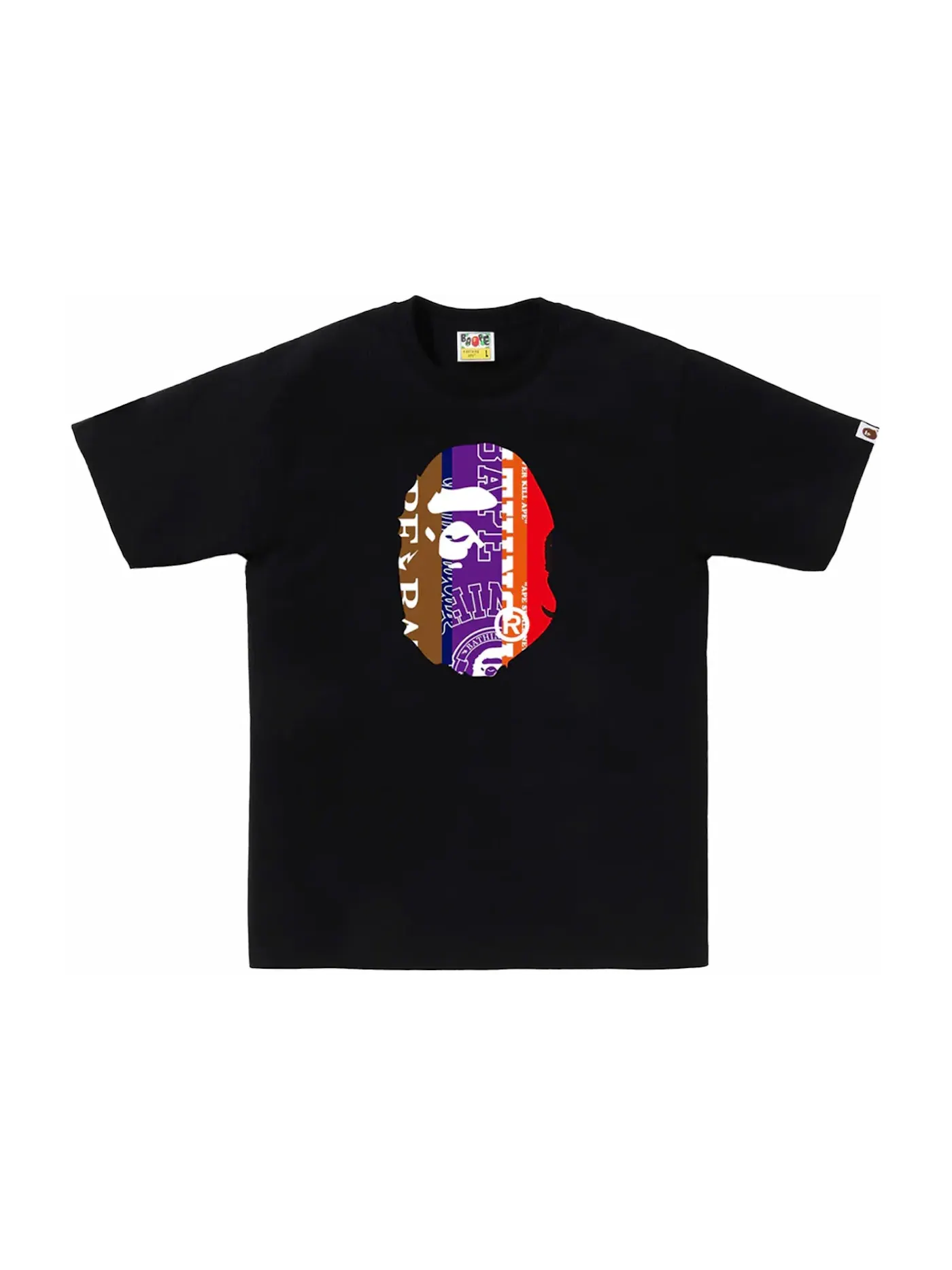 Мужская футболка с принтом Tee BAPE — изображение 1 из 1, черный