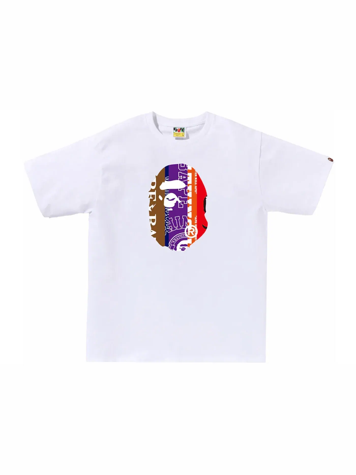 Мужская футболка с принтом BAPE Fans Scarf Ape Head BAPE — изображение 1 из 1, белый