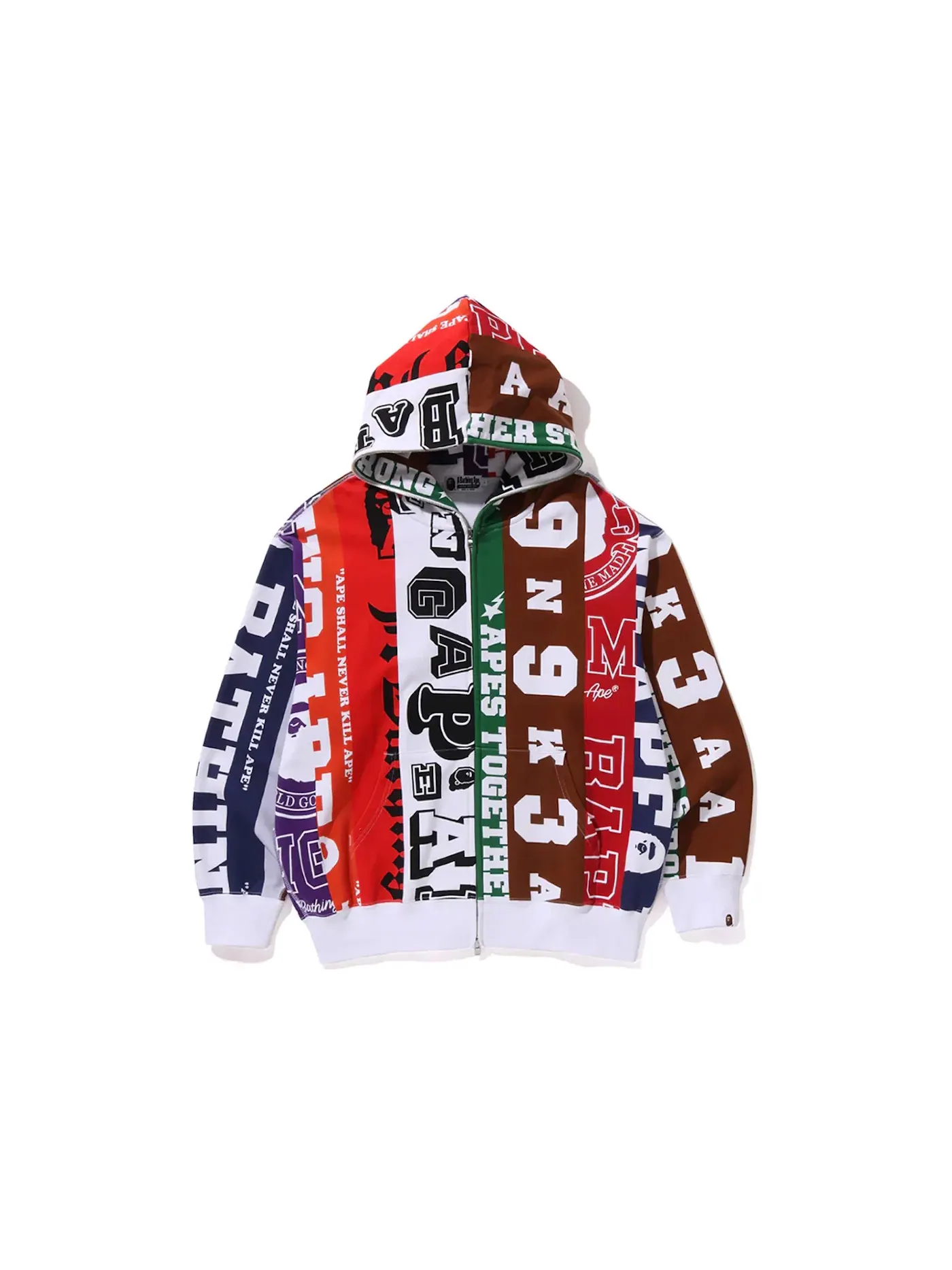 Мужская худи с шарфом Multicolor BAPE — изображение 1 из 2, мульти