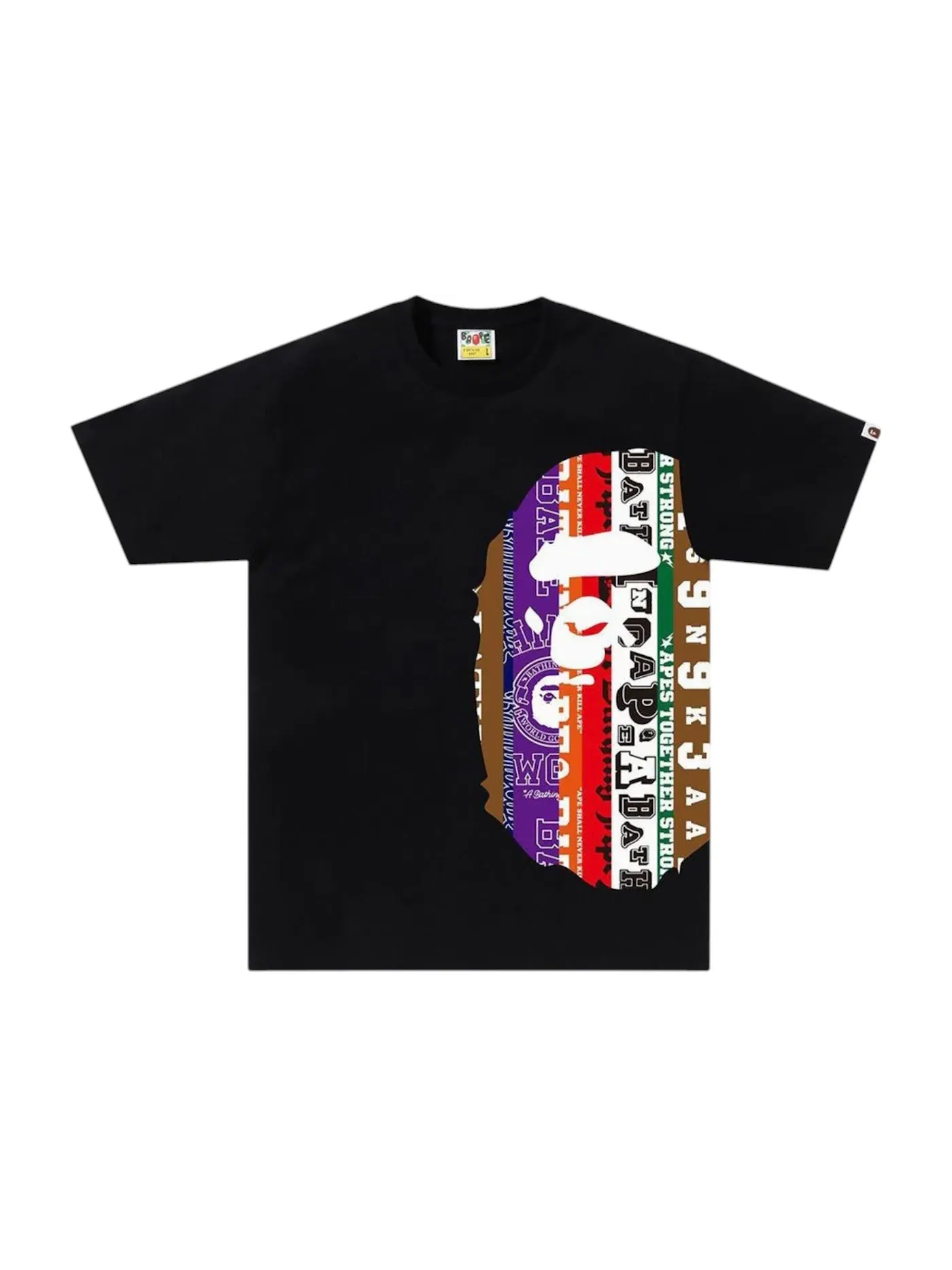 Мужская футболка с принтом Tee BAPE — изображение 1 из 1, черный
