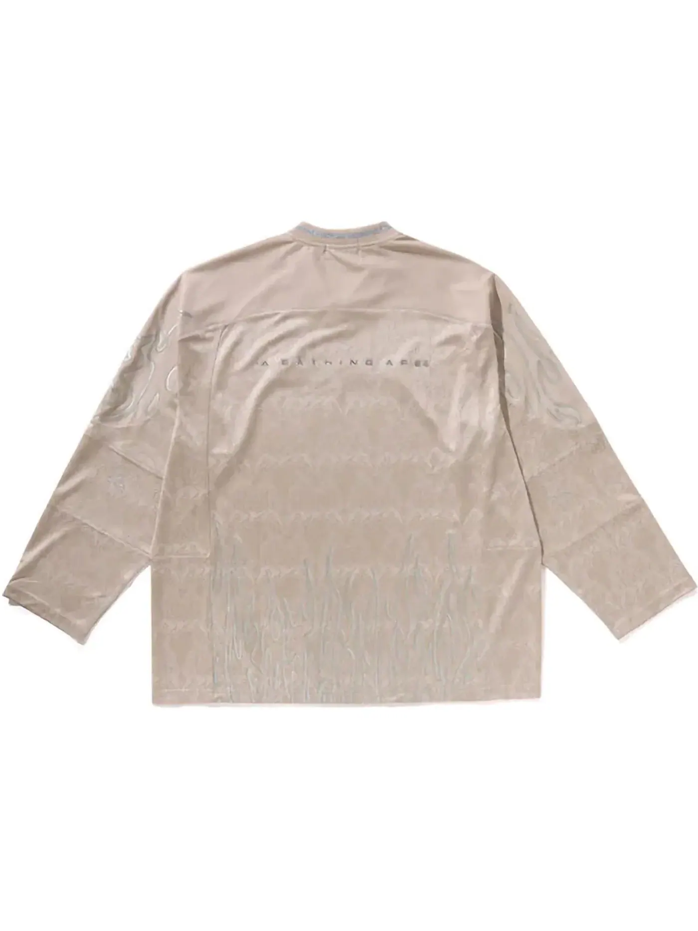Мужская футбольная футболка с принтом Flame BAPE — изображение 2 из 2, бежевый