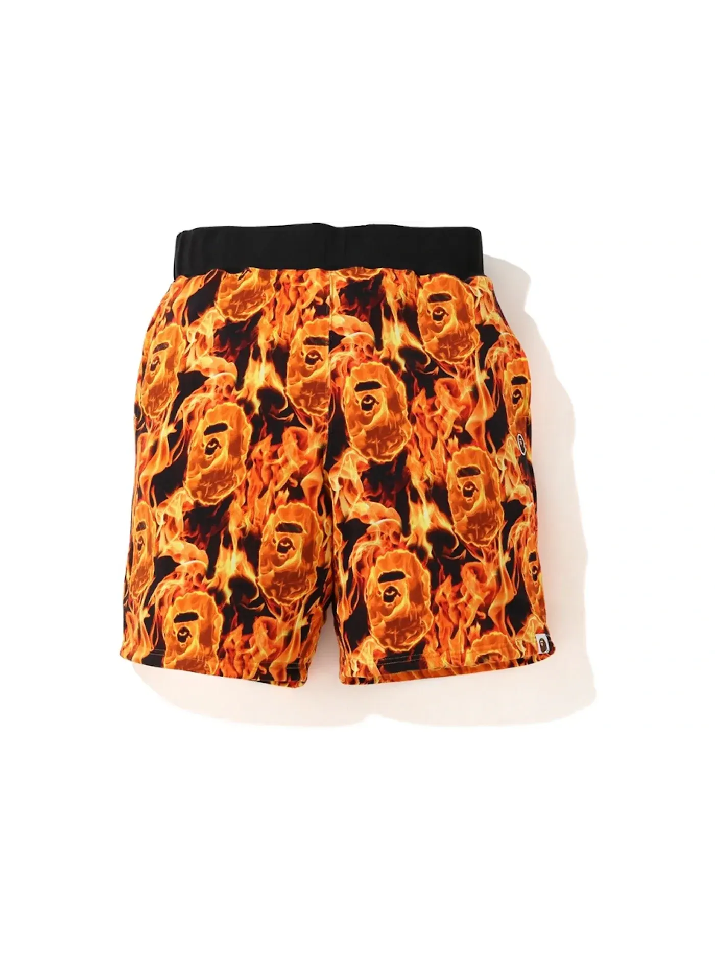 Мужские шорты с принтом Flame Sweatshort BAPE — изображение 1 из 1, оранжевый