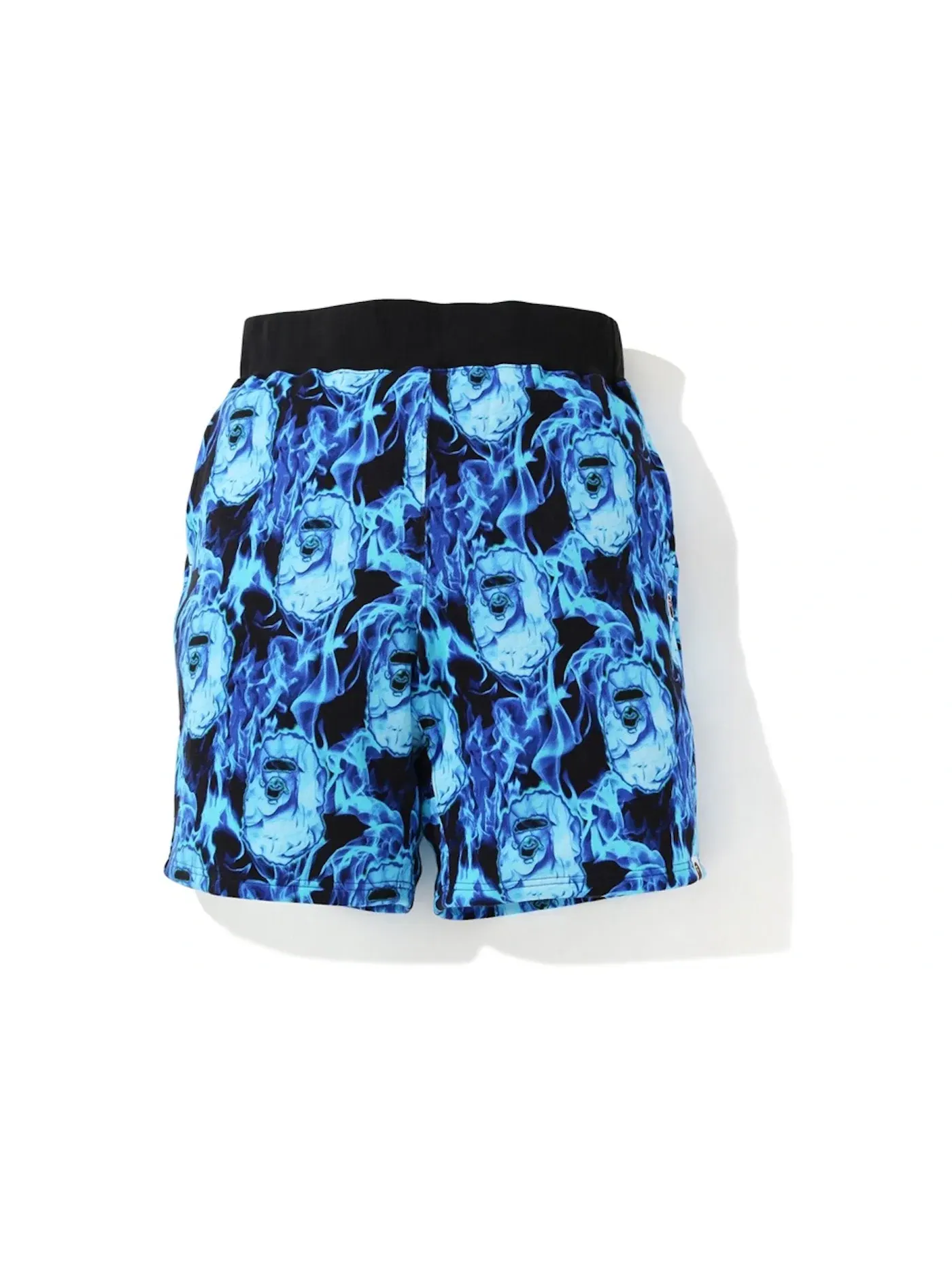 Мужские шорты с принтом Flame Wide Sweatshort BAPE — изображение 1 из 1, синий