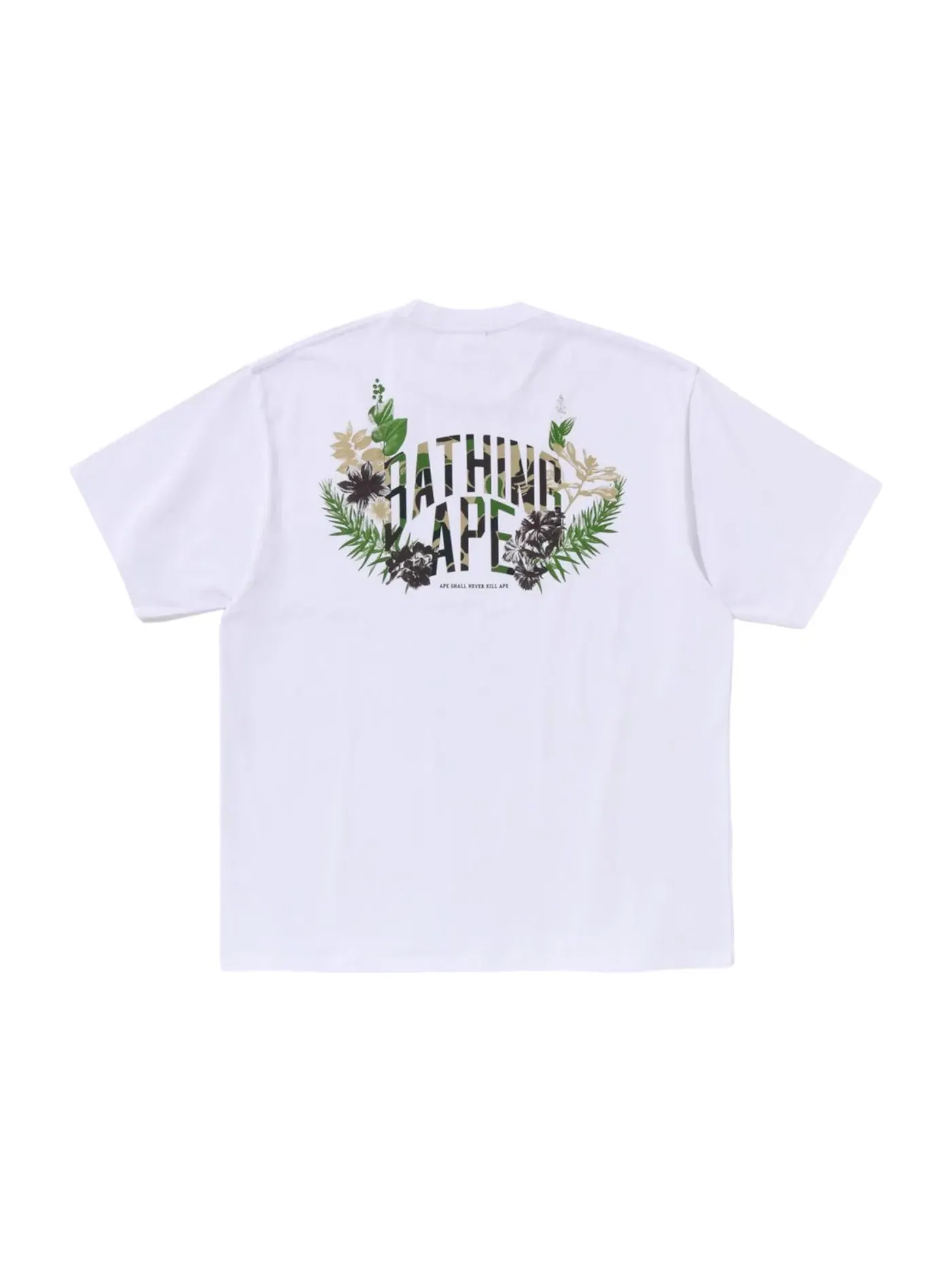 Мужская футболка свободного кроя BAPE Flora Ape Head Relaxed Fit Tee — изображение 1 из 2, белый