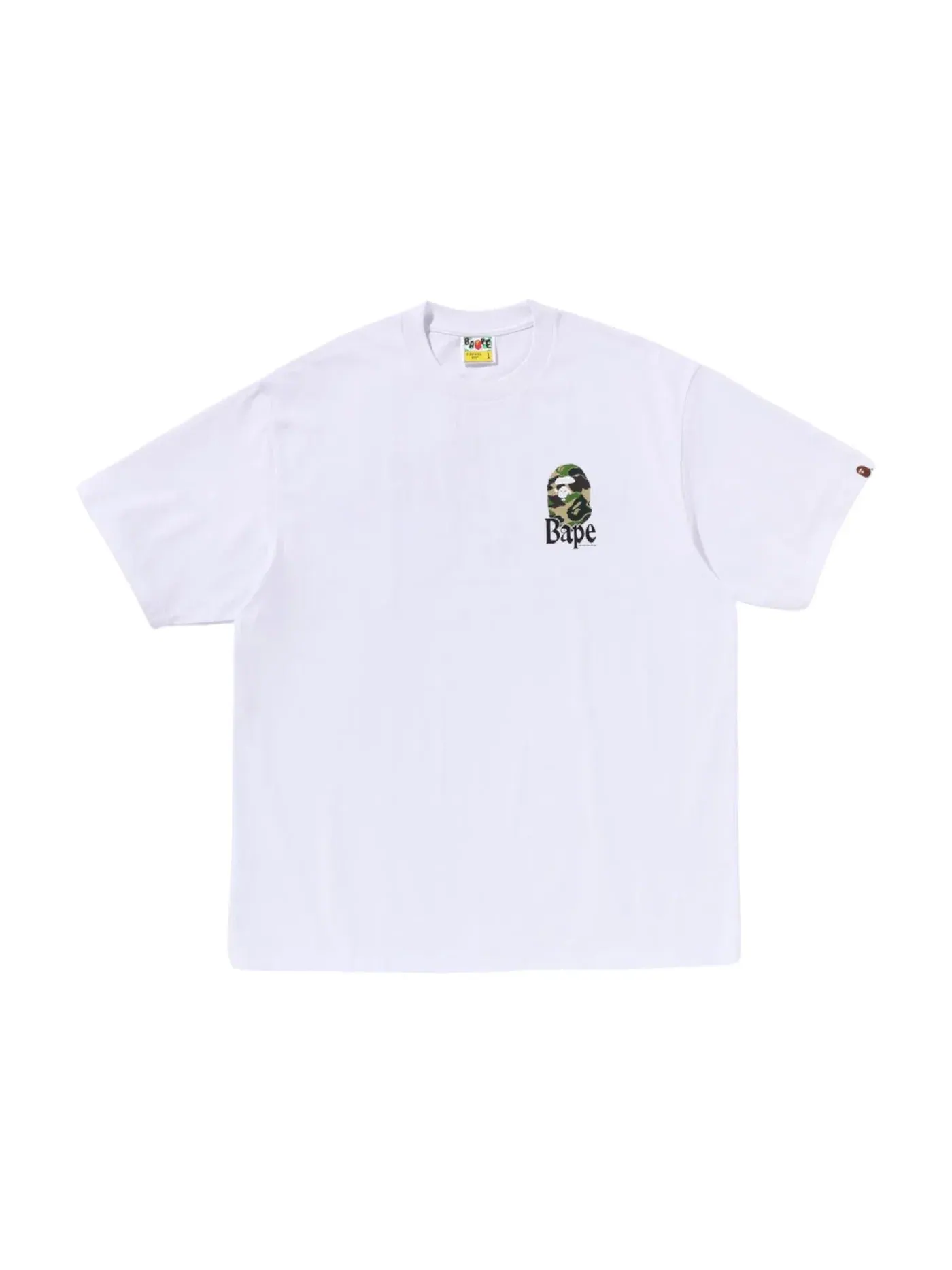 Мужская футболка свободного кроя BAPE Flora Ape Head Relaxed Fit Tee — изображение 2 из 2, белый