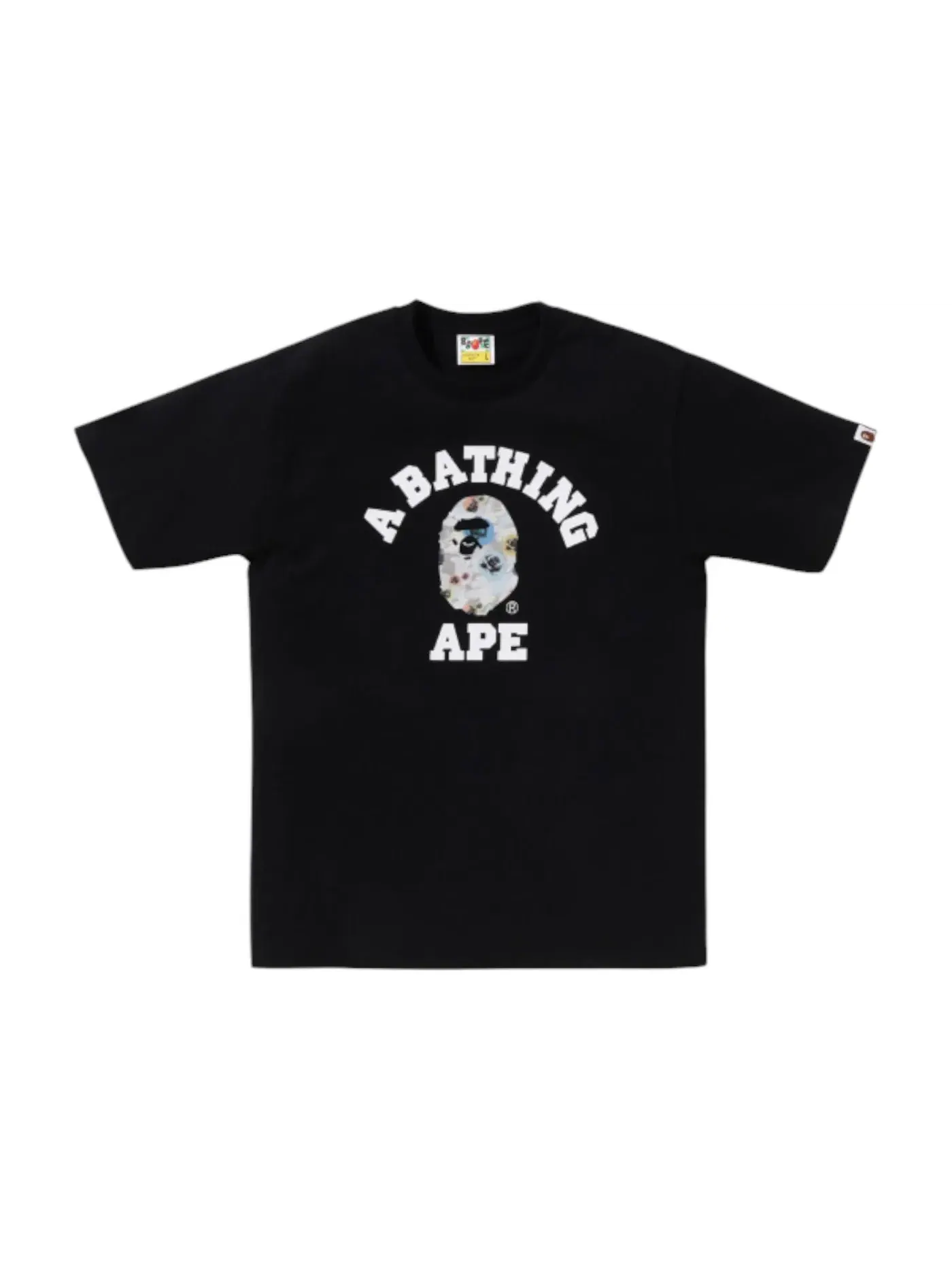 Мужская футболка с принтом BAPE Tee BAPE — изображение 1 из 1, черный