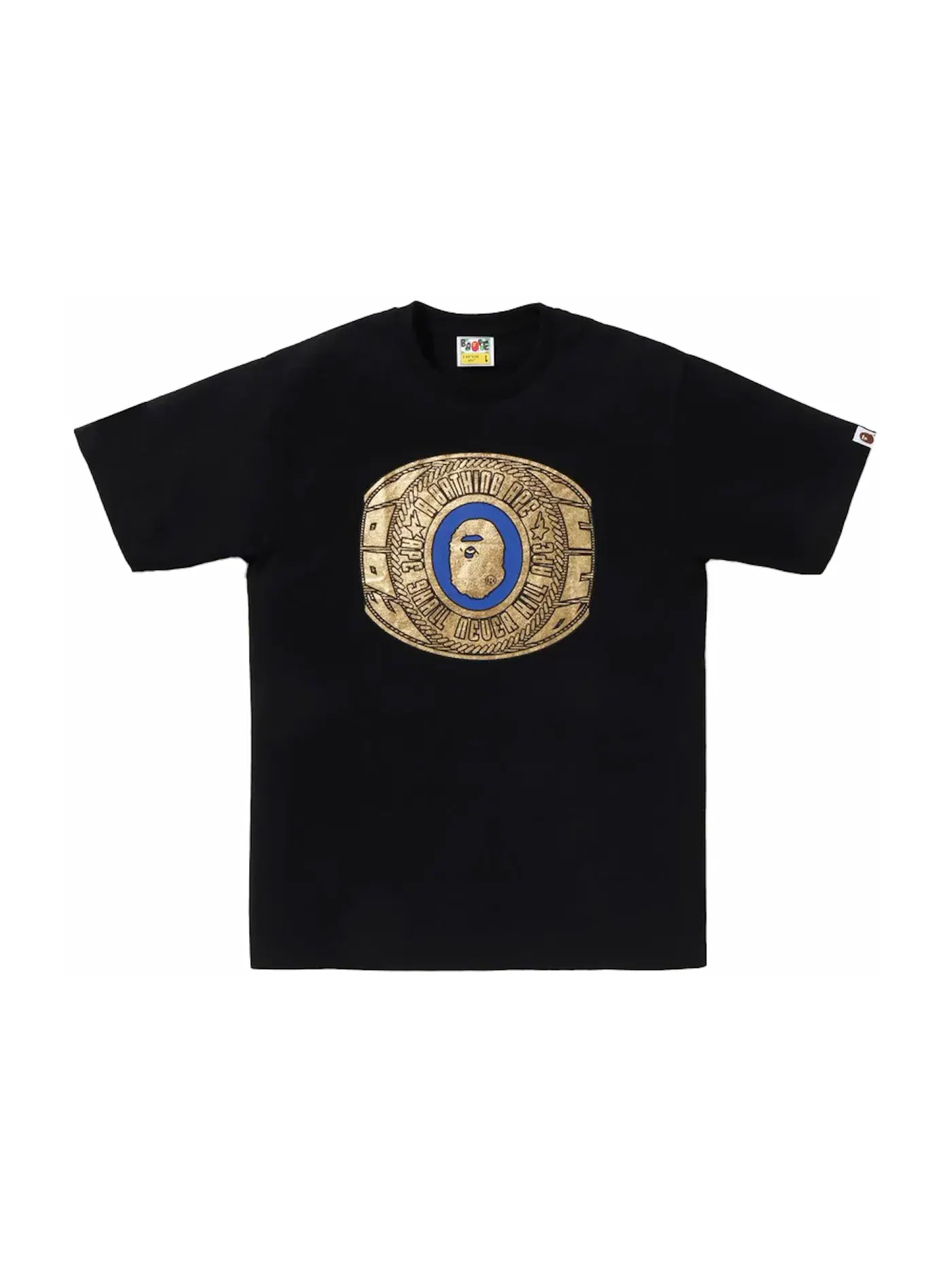 Мужская футболка с принтом Foil BAPE College Ring Tee BAPE — изображение 1 из 1, черный