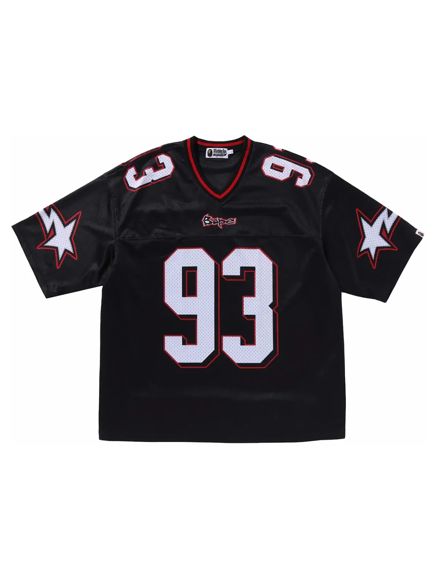 Мужская футболка свободного кроя Football Relaxed Fit Tee BAPE — изображение 1 из 2, черный