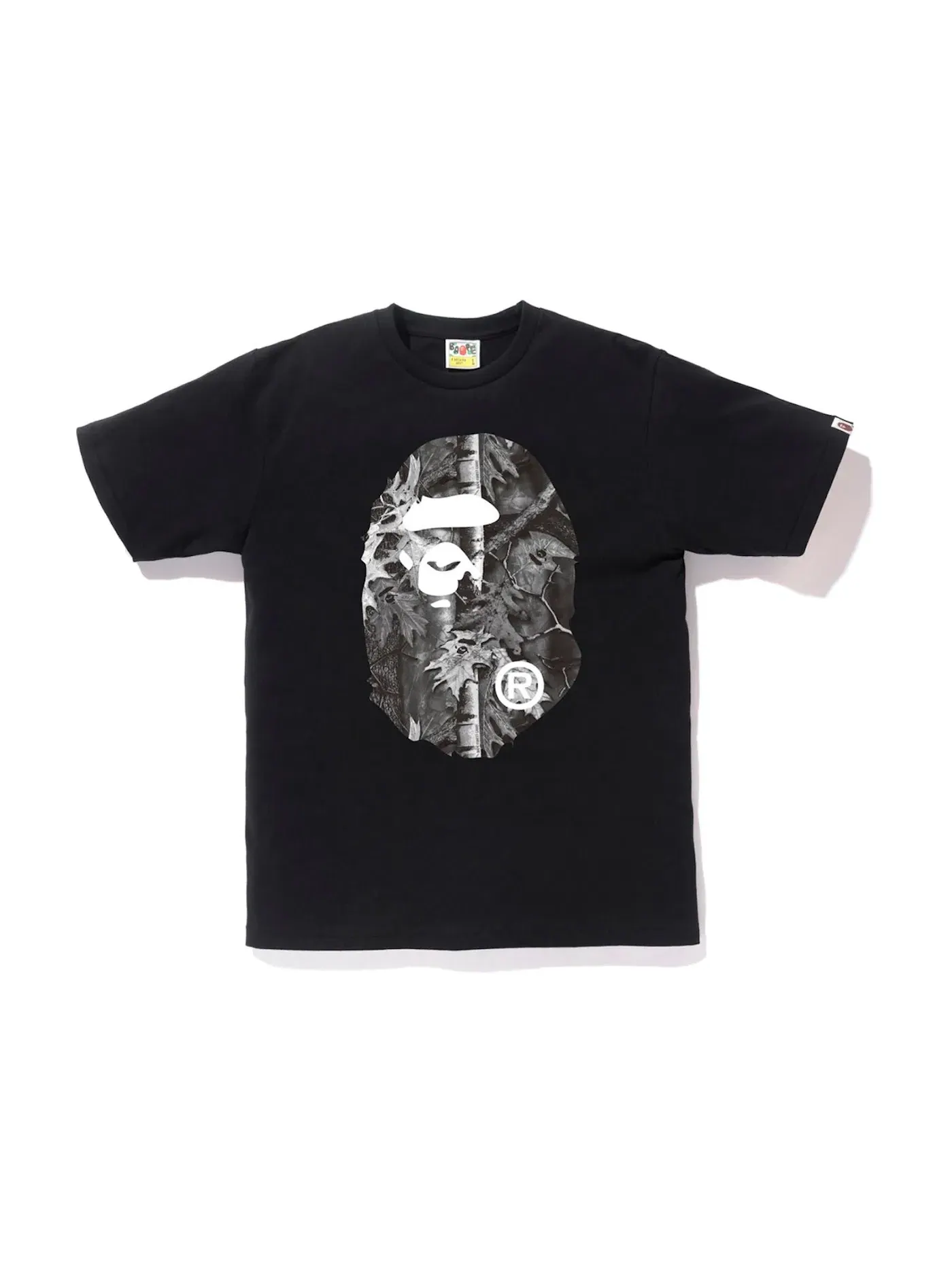 Мужская футболка с принтом BAPE Tee BAPE — изображение 1 из 2, черный/черный
