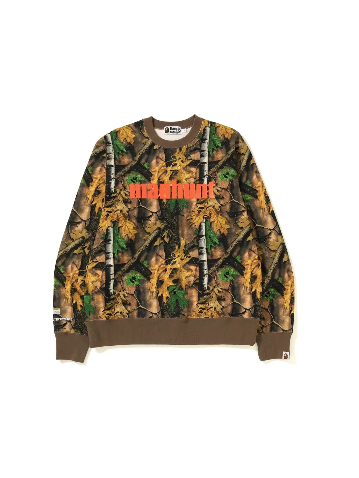 Мужской свитшот BAPE Forest Camo Wide Crewneck — изображение 1 из 3, бежевый