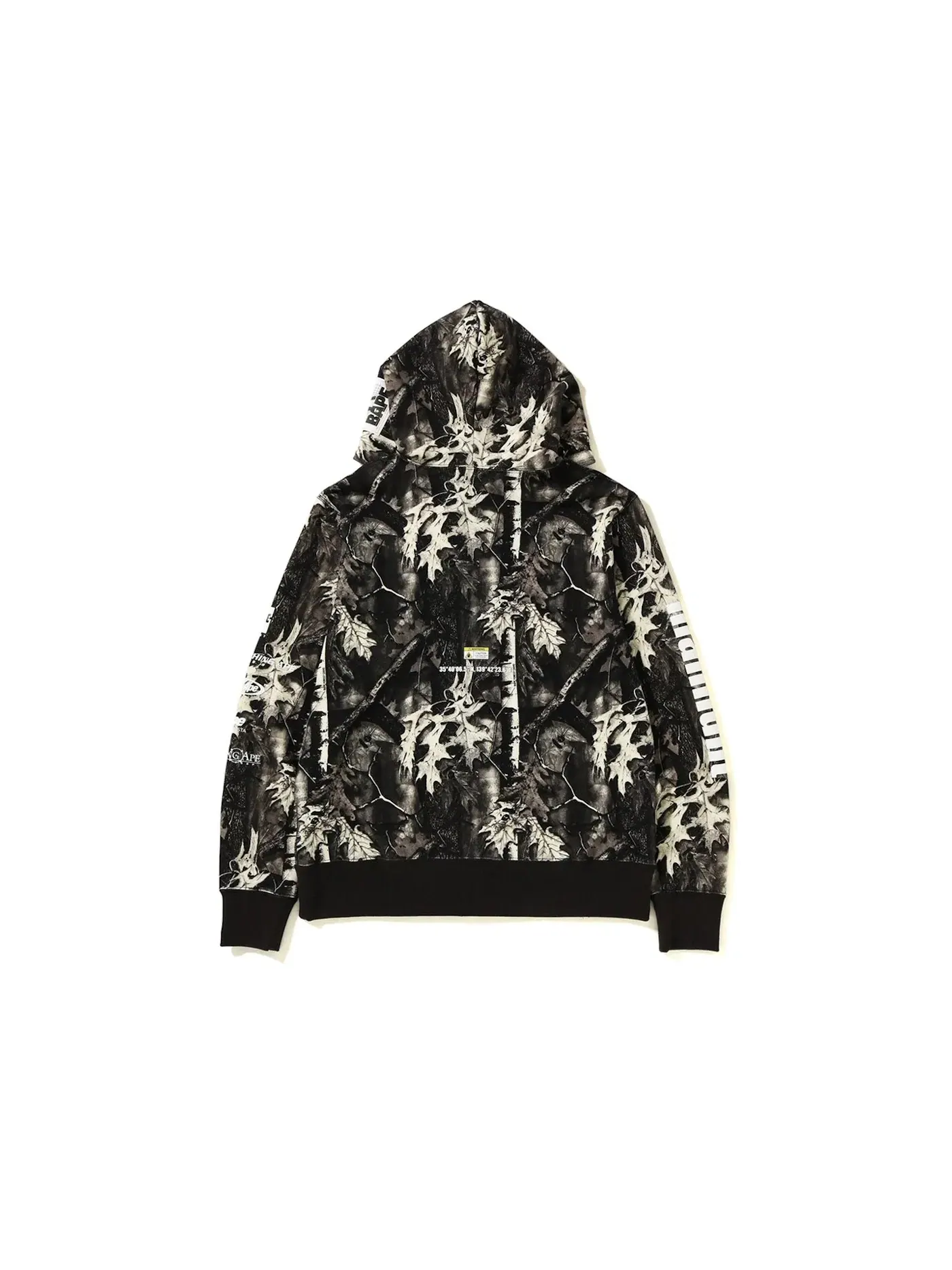 Мужская худи с камуфляжным принтом BAPE — изображение 2 из 3, черный