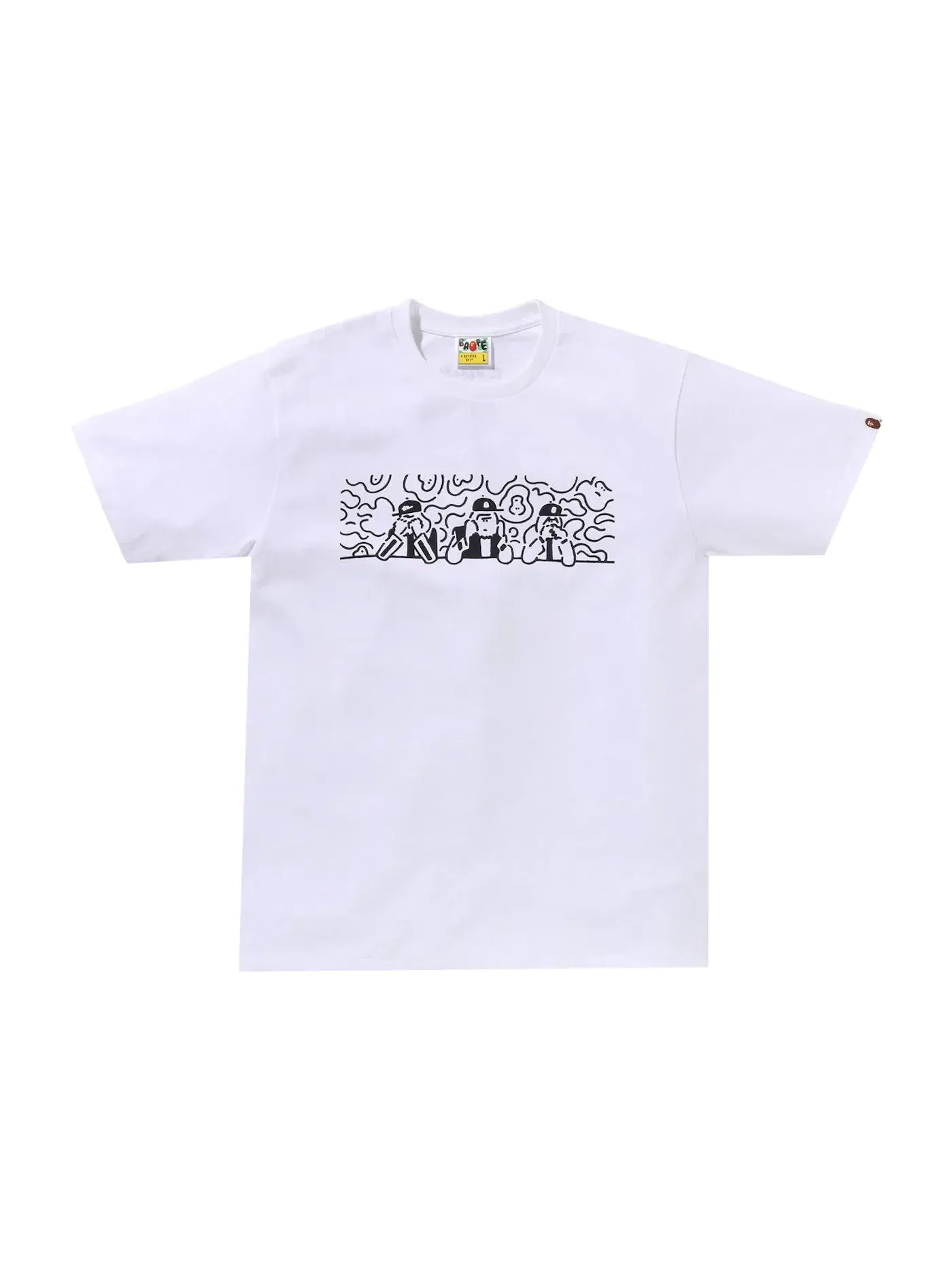 Мужская футболка с принтом BAPE Gallery x Yu Nagaba Tee BAPE — изображение 1 из 2, белый