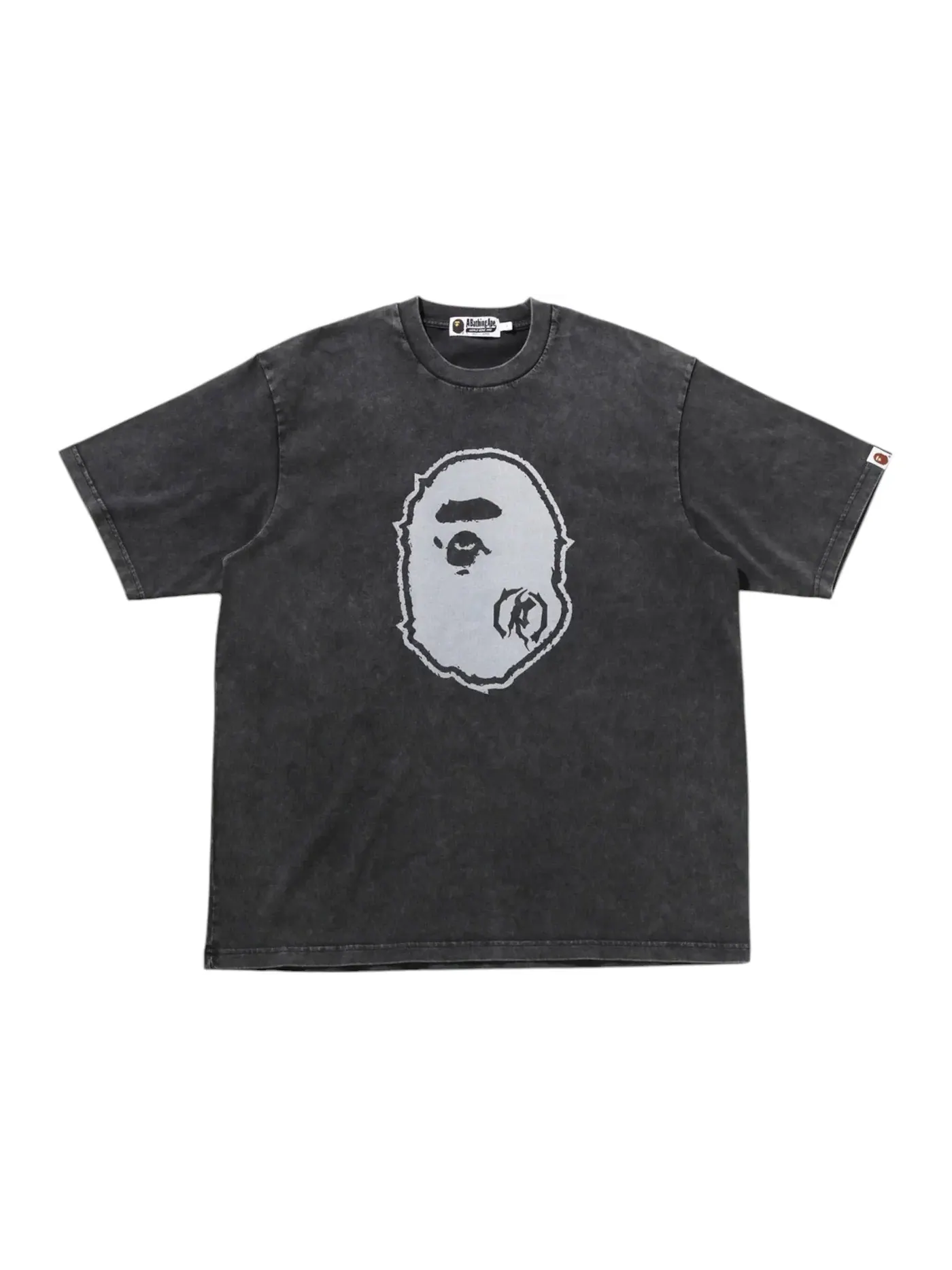 Мужская футболка свободного кроя с принтом Ape Head BAPE — изображение 1 из 1, черный