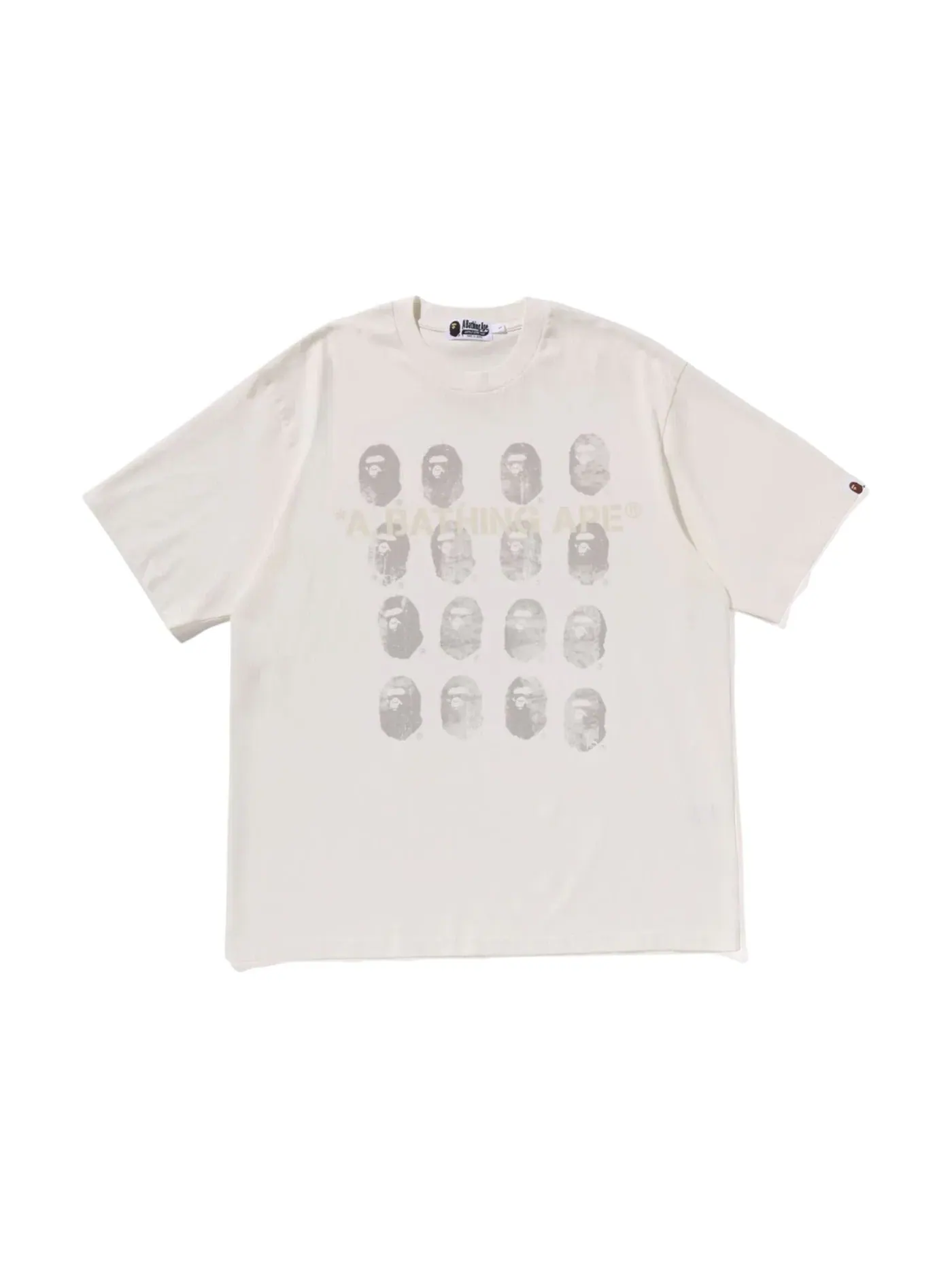 Мужская футболка свободного кроя с принтом BAPE Tee — изображение 1 из 1, белый