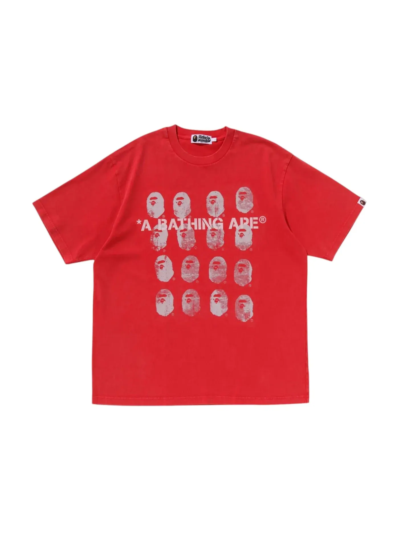 Мужская футболка свободного кроя BAPE Tee — изображение 1 из 1, красный