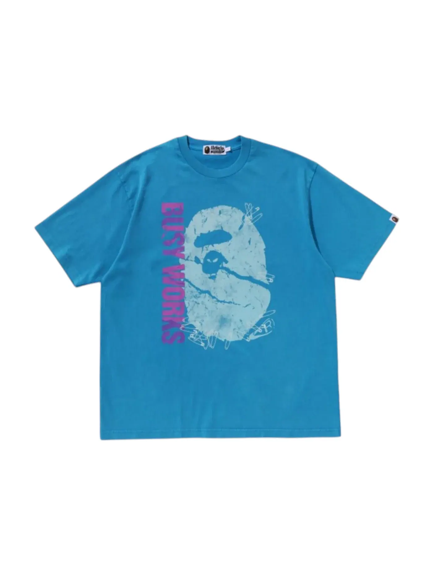 Мужская футболка свободного кроя BAPE — изображение 1 из 1, синий