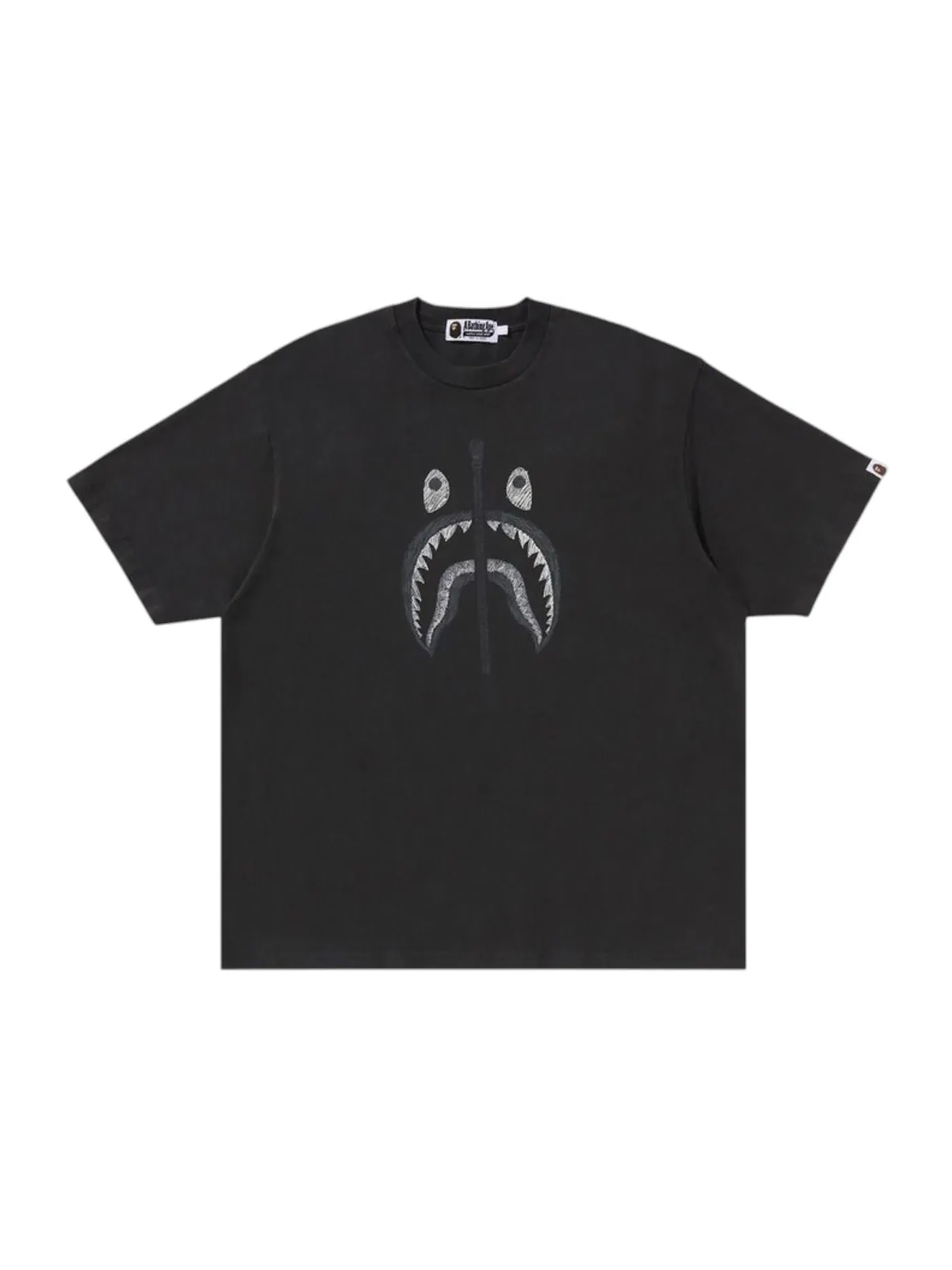 Мужская футболка свободного кроя с окрашиванием Garment Dye Tee BAPE — изображение 1 из 1, черный