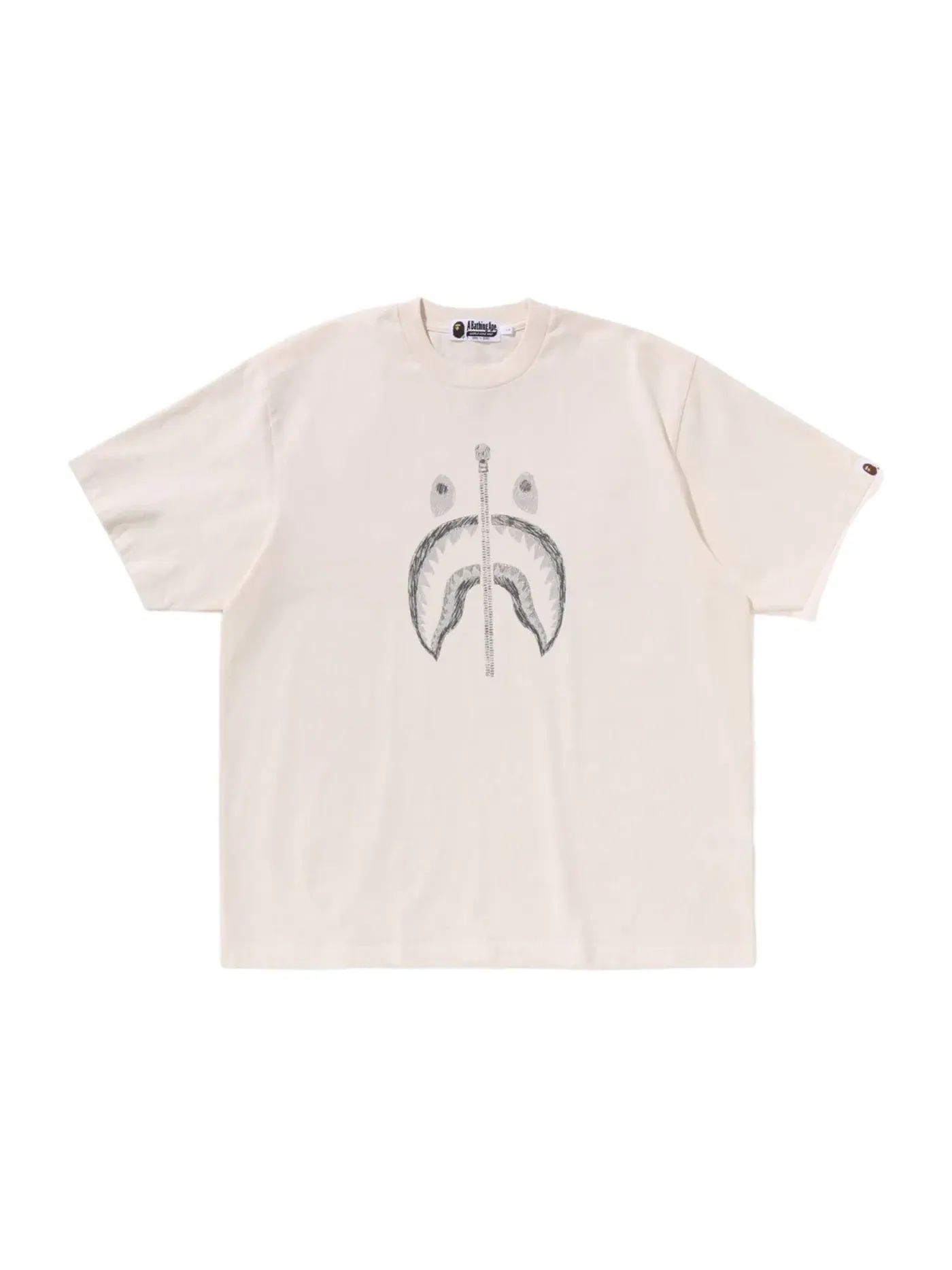 Мужская футболка свободного кроя с окрашиванием BAPE — изображение 1 из 1, белый