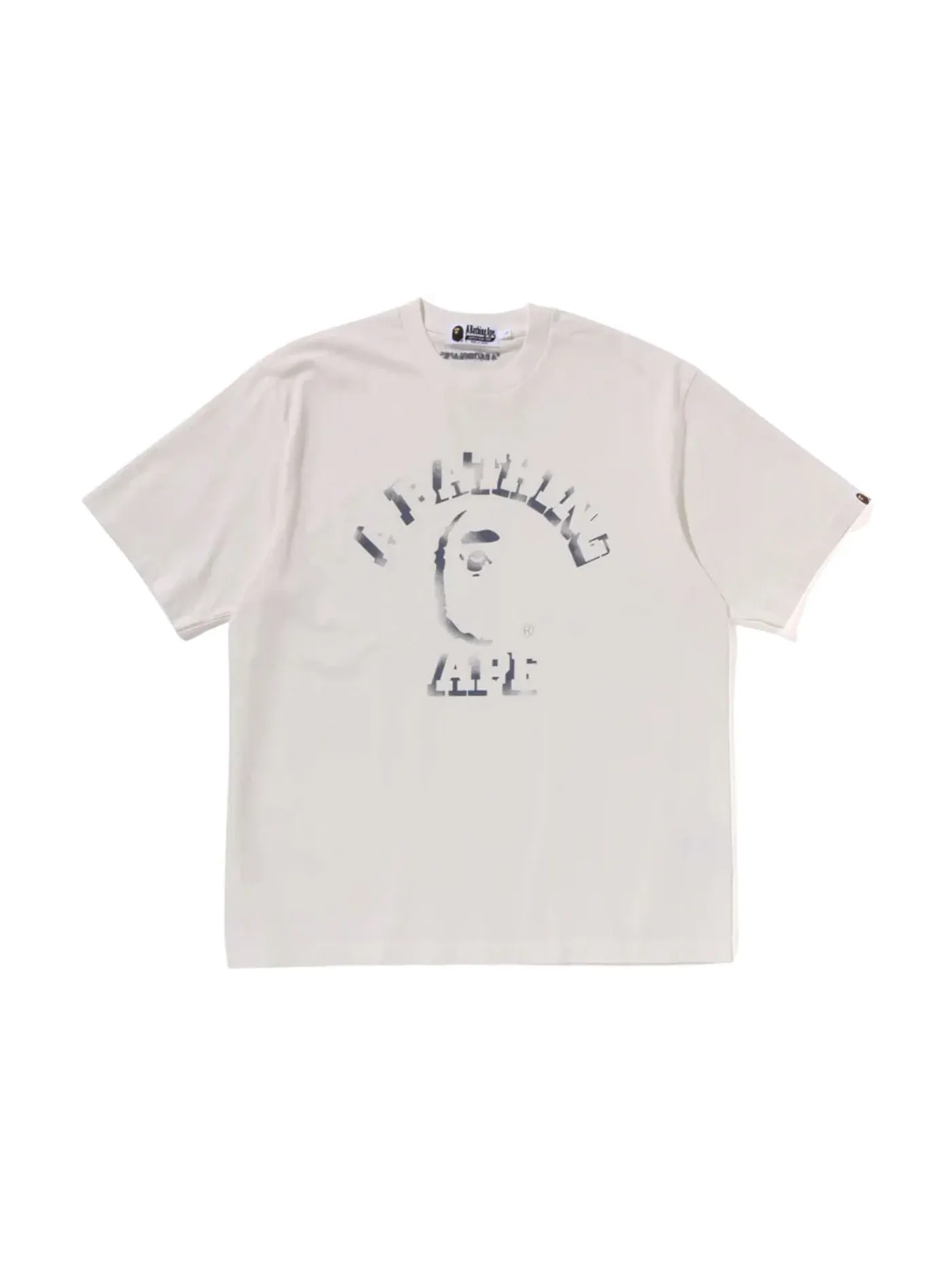Мужская футболка свободного кроя с принтом BAPE Tee — изображение 1 из 2, белый
