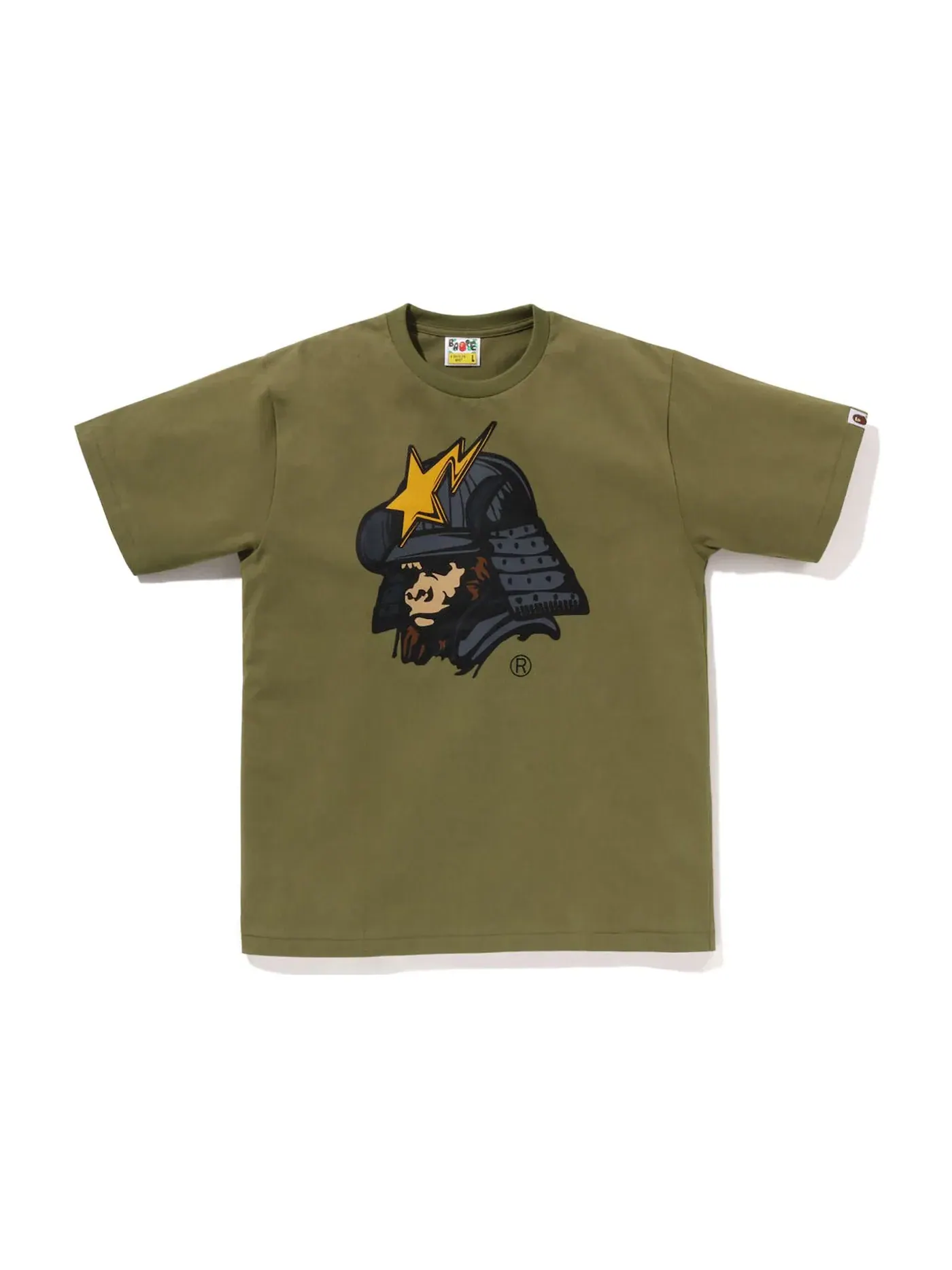 Мужская футболка с принтом General Kabuto BAPE — изображение 1 из 2, оливковый