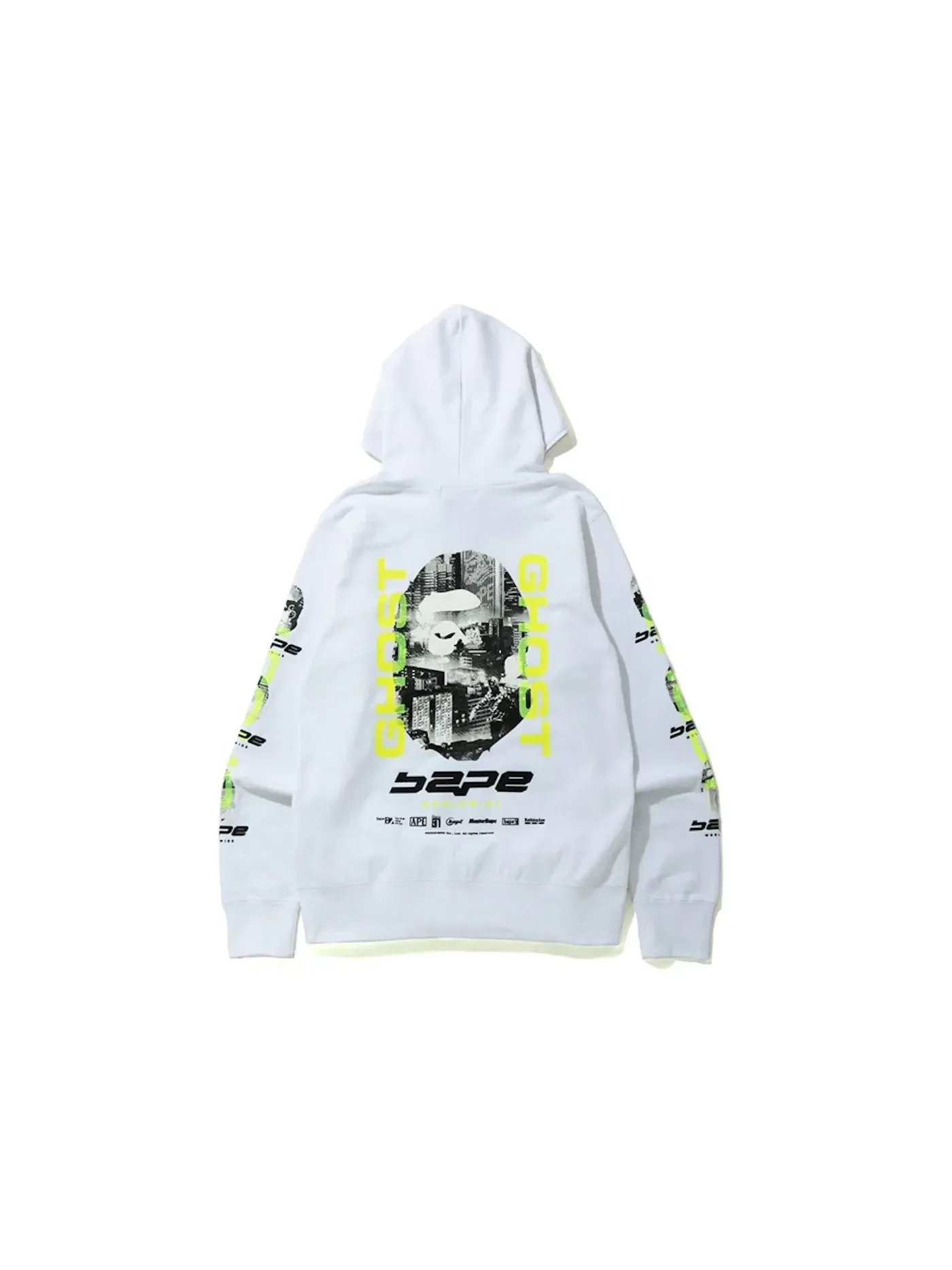 Мужская худи на молнии Ghost BAPE — изображение 2 из 2, белый