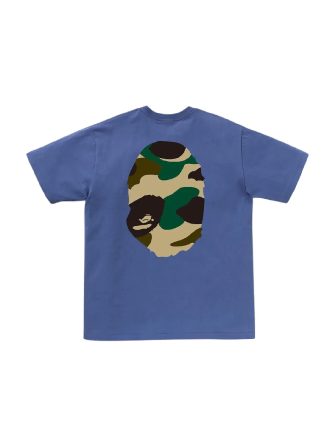 Мужская футболка с принтом BAPE Giant 1st Camo Big Ape Head Tee BAPE — изображение 2 из 2, темно-синий/желтый