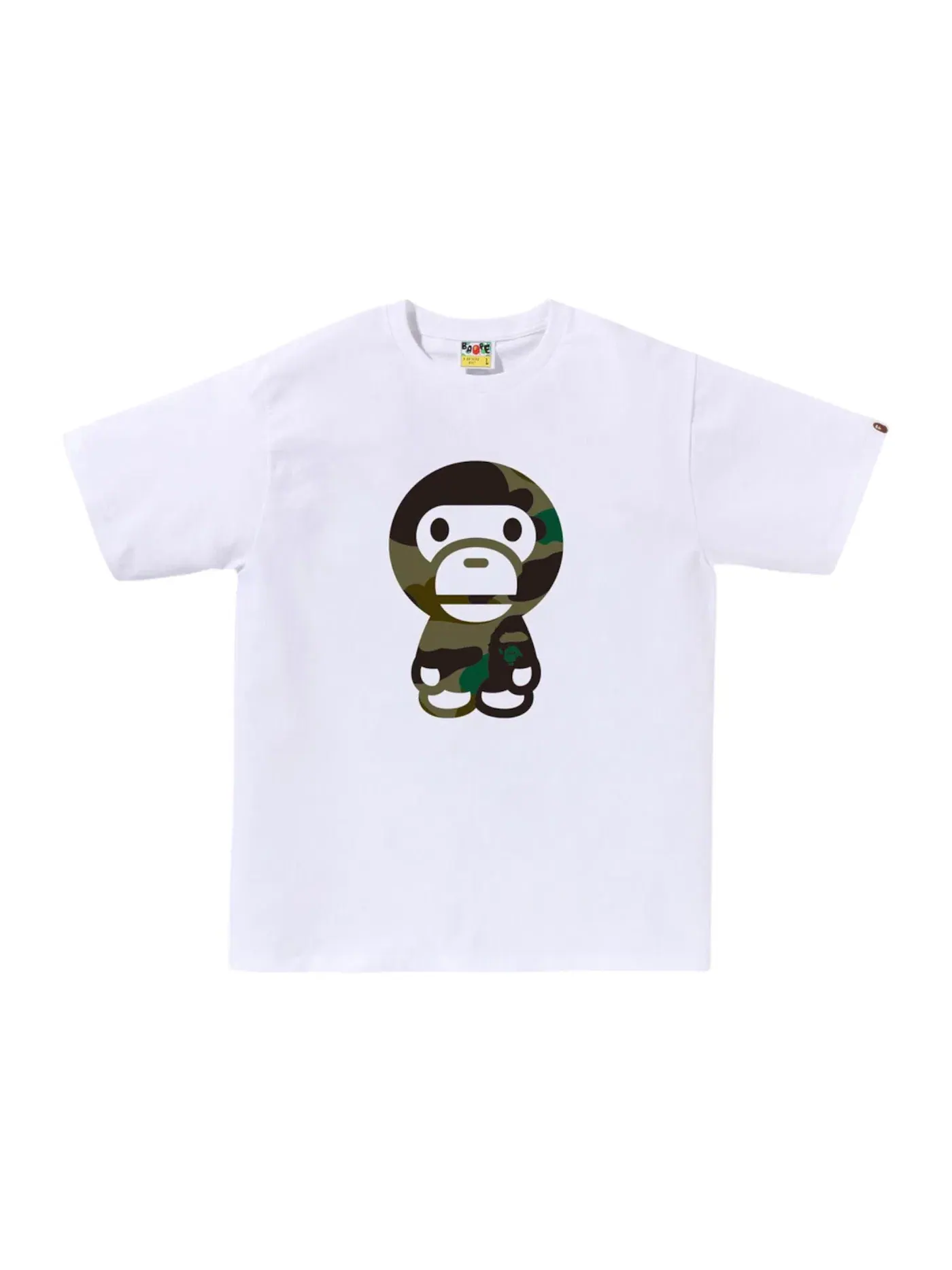 Мужская футболка с камуфляжным принтом Tee BAPE — изображение 1 из 1, белый/зеленый