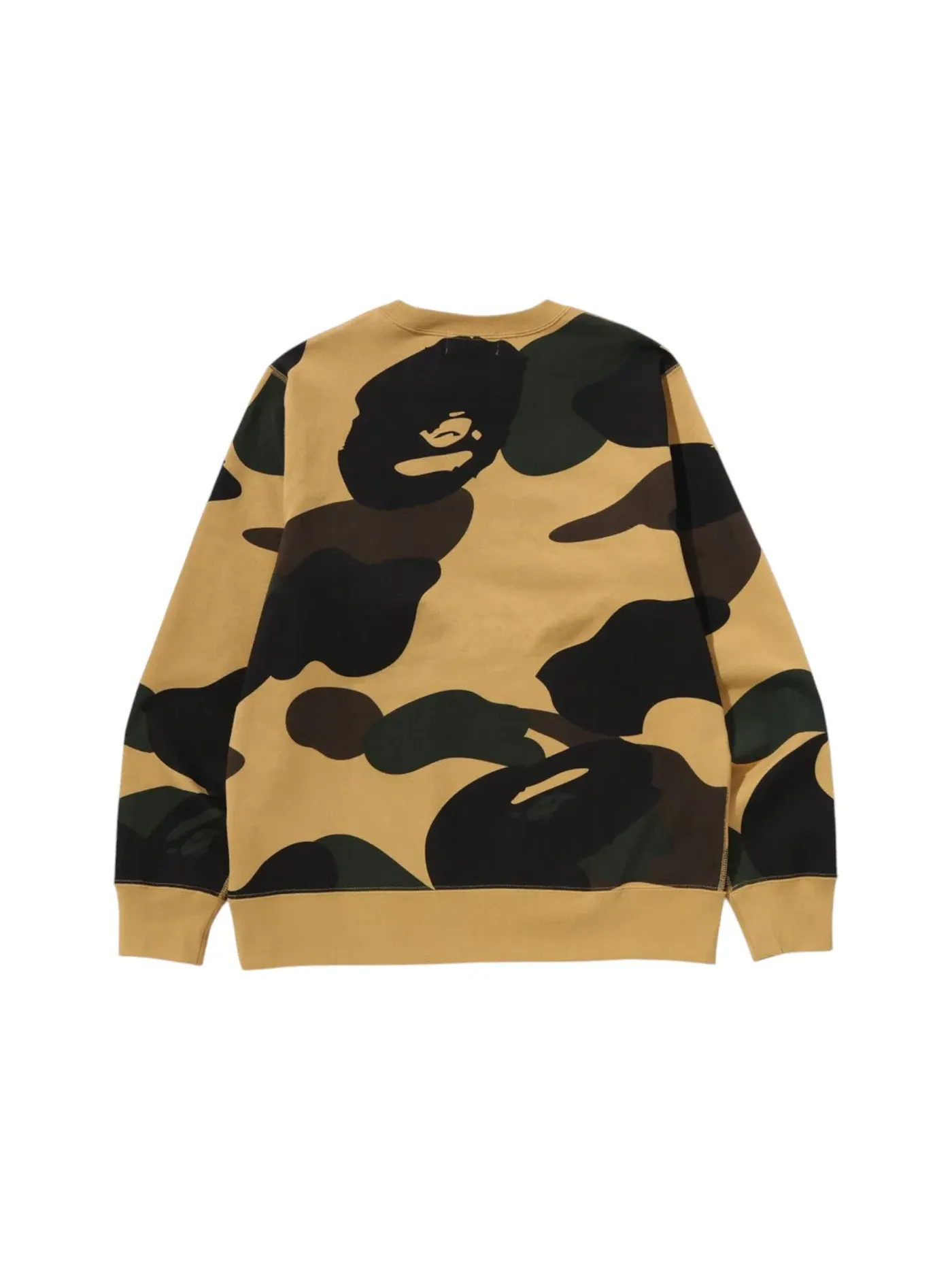 Мужской свитшот с принтом BAPE Giant 1st Camo By Bathing Ape Crewneck Sweatshirt BAPE — изображение 2 из 2, желтый