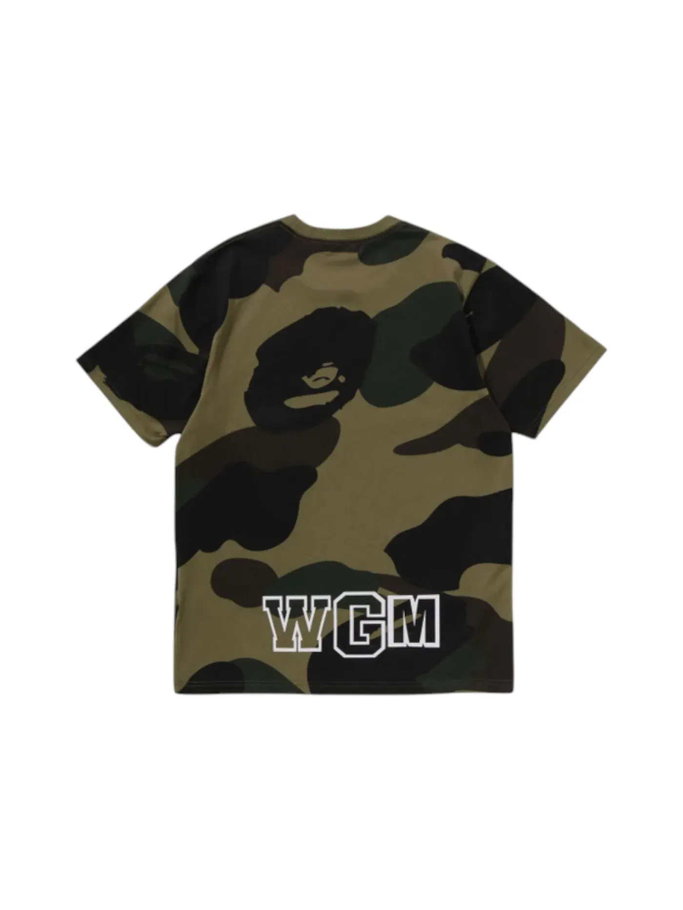 Мужская футболка с камуфляжным принтом BAPE Giant 1st Camo Shark Tee Green — изображение 2 из 2, зеленый