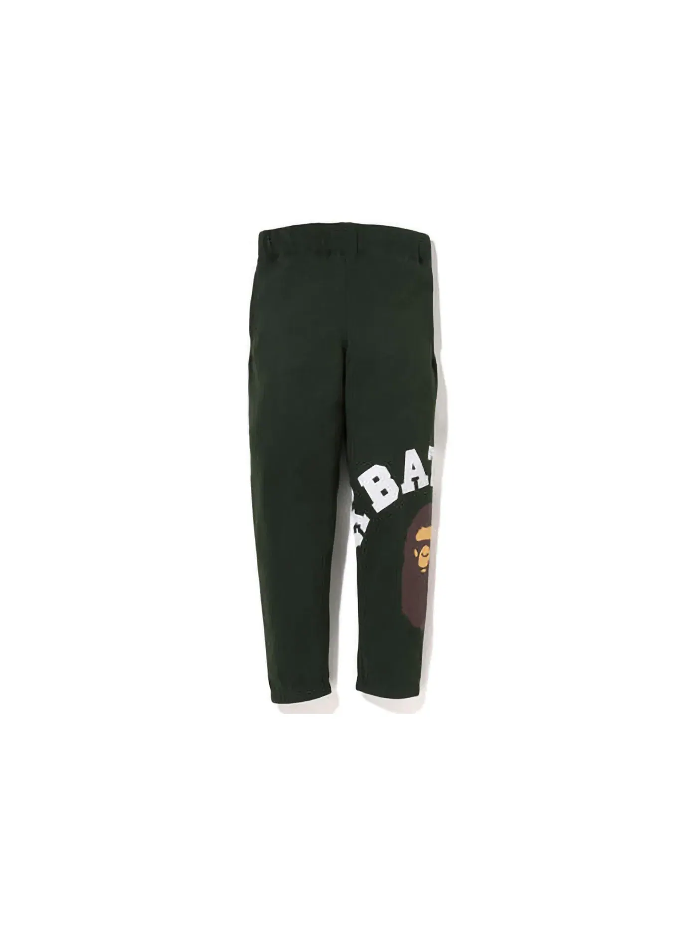 Мужские спортивные штаны оверсайз BAPE Giant College Sweatpants — изображение 1 из 2, оливковый