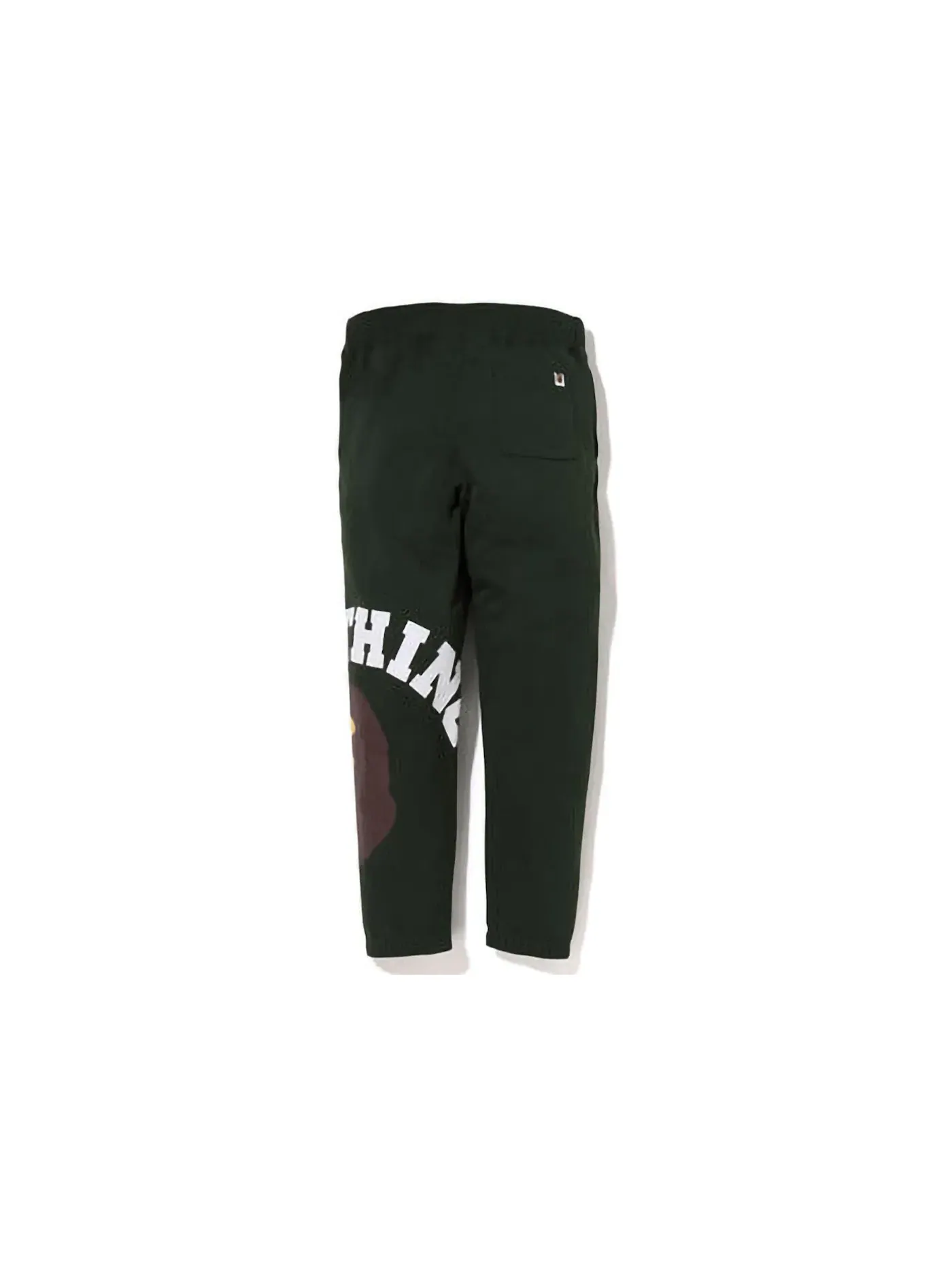 Мужские спортивные штаны оверсайз BAPE Giant College Sweatpants — изображение 2 из 2, оливковый