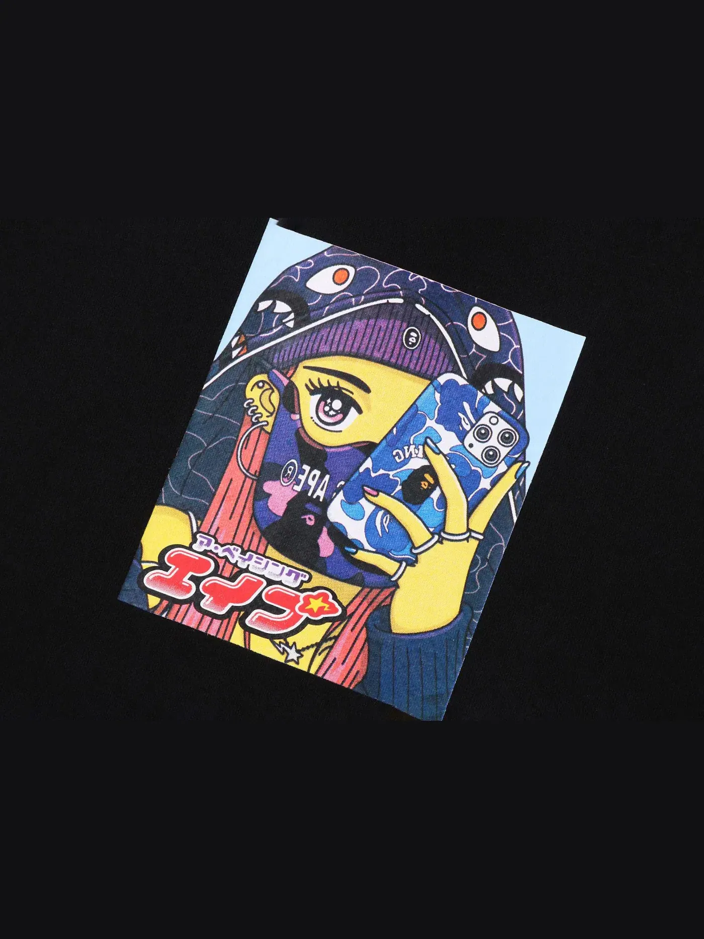 Мужской пуловер с капюшоном BAPE Hoodie — изображение 2 из 3, черный