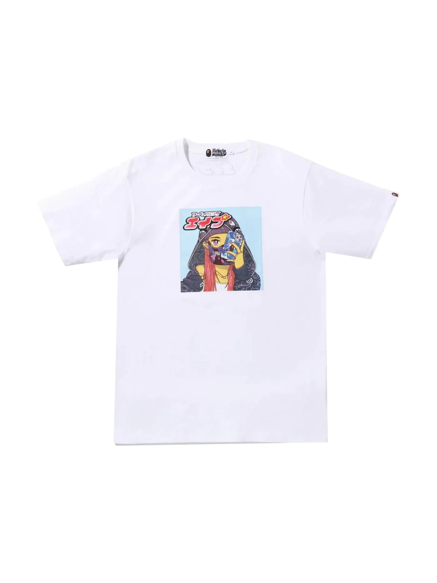 Мужская футболка с принтом BAPE Tee — изображение 1 из 3, белый