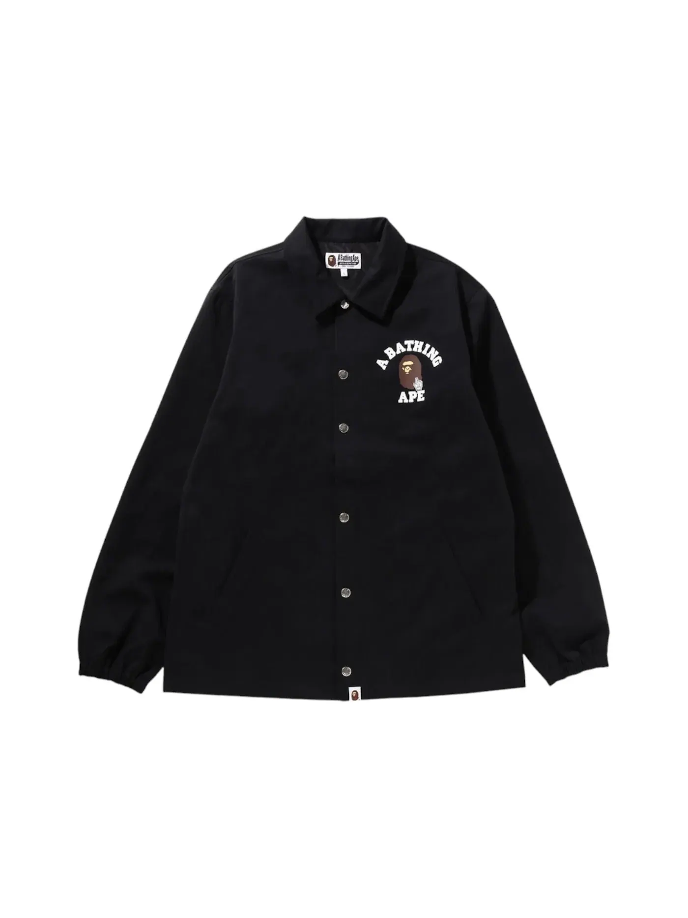 Мужская куртка-бомбер с принтом BAPE Go Ape Pointer College Coach — изображение 1 из 2, черный