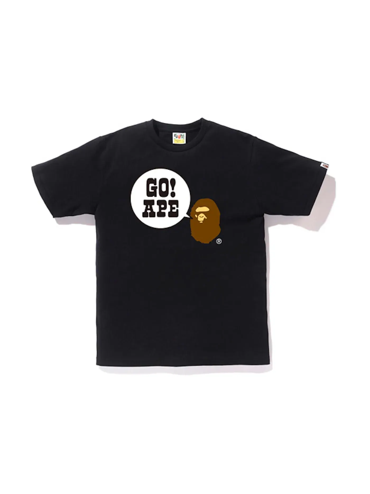 Мужская футболка с принтом BAPE Tee BAPE — изображение 1 из 1, черный