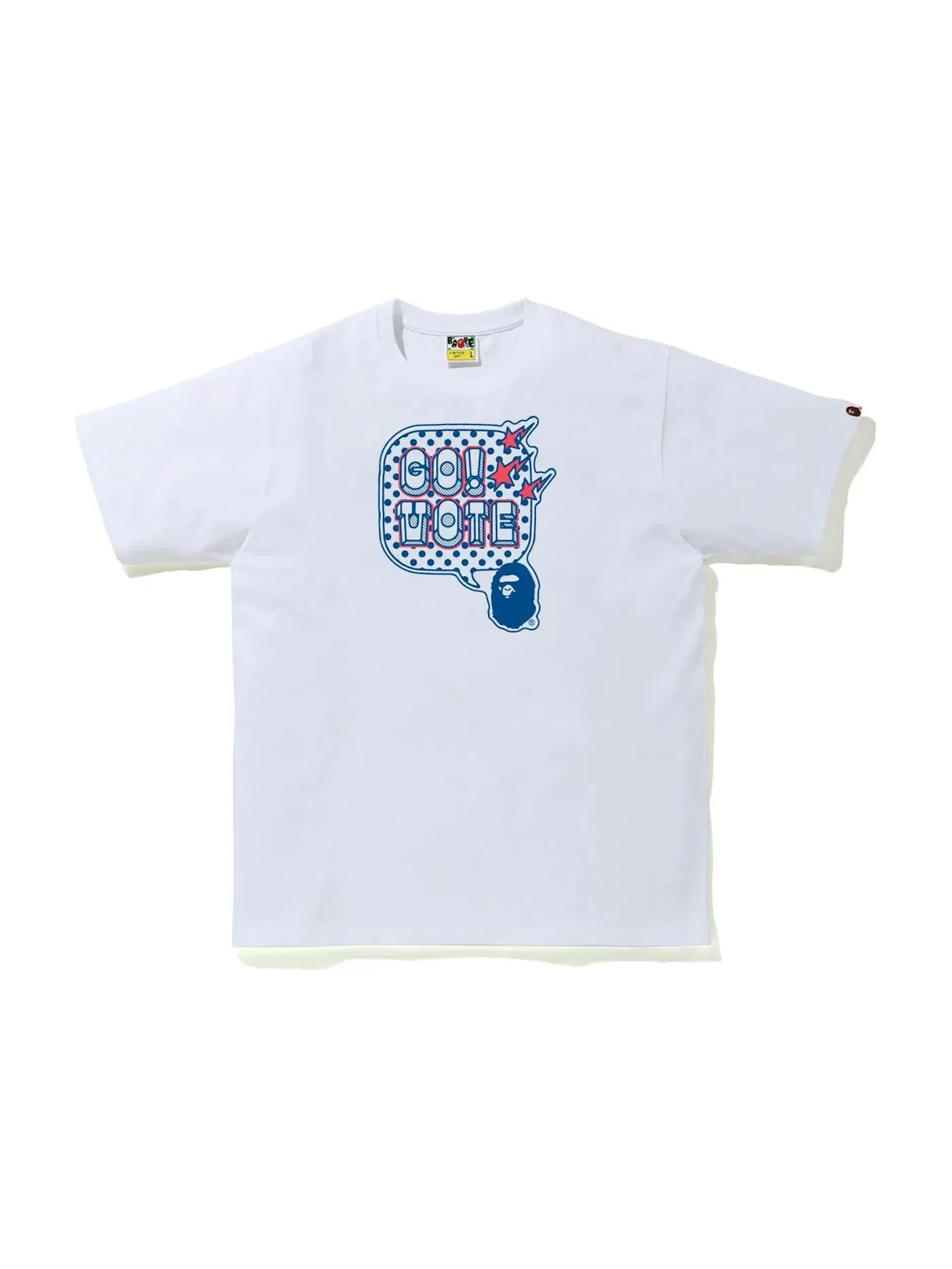 Мужская футболка с принтом BAPE Tee #1 — изображение 1 из 1, белый