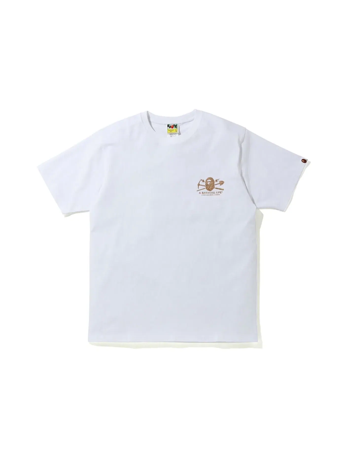 Мужская футболка с фольгированным принтом Gold Rush Foil Tee #1 BAPE — изображение 1 из 2, белый
