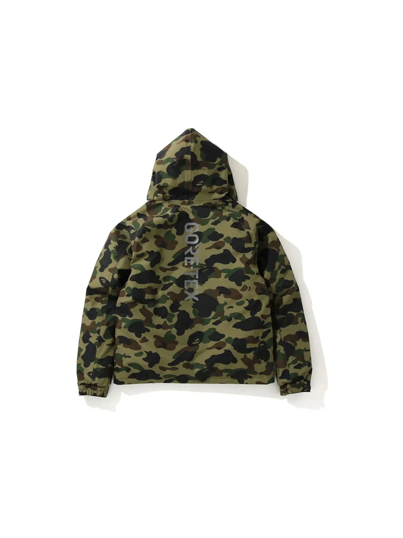 Мужская куртка-пуховик с капюшоном из Gore-Tex с камуфляжным принтом BAPE — изображение 2 из 2, зеленый