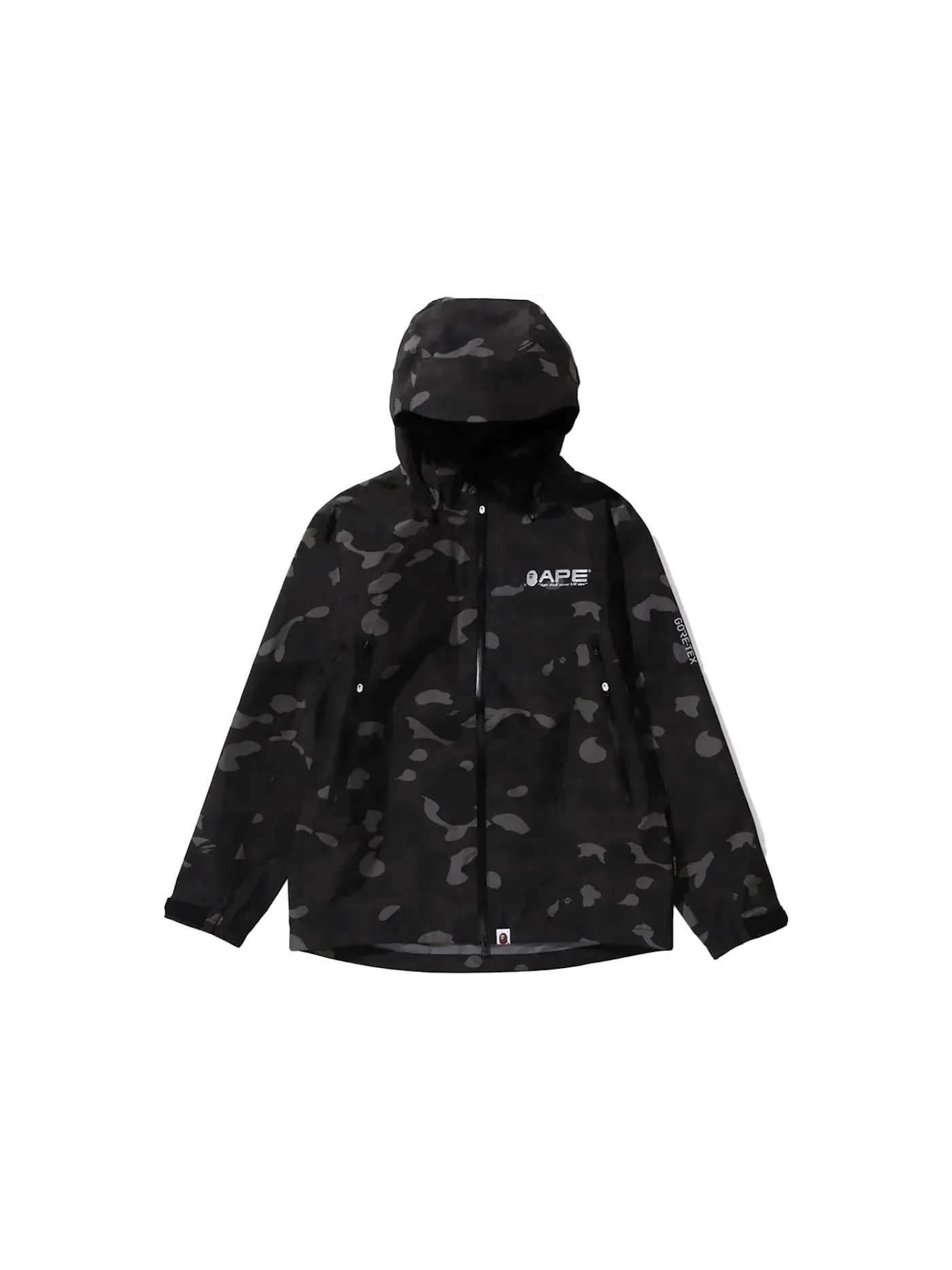 Мужская куртка из GORE-TEX с камуфляжным принтом BAPE — изображение 1 из 2, черный
