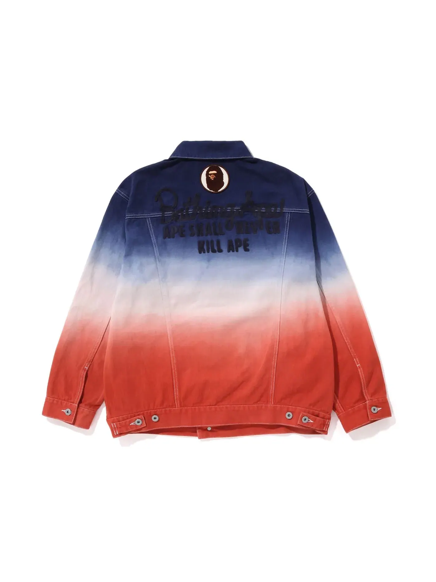 Мужская джинсовая куртка свободного кроя с градиентом BAPE — изображение 2 из 2, мульти
