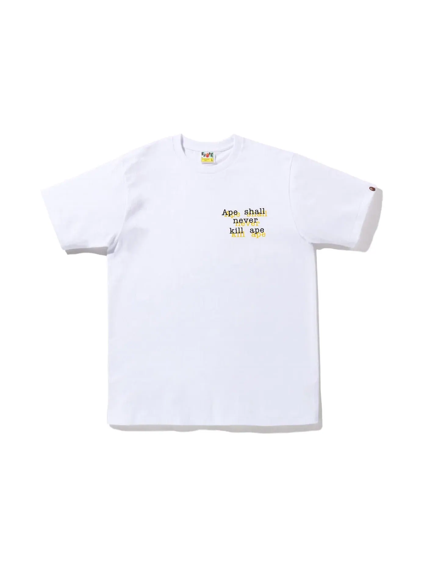 Мужская футболка с принтом Ape Head BAPE — изображение 1 из 2, белый черный