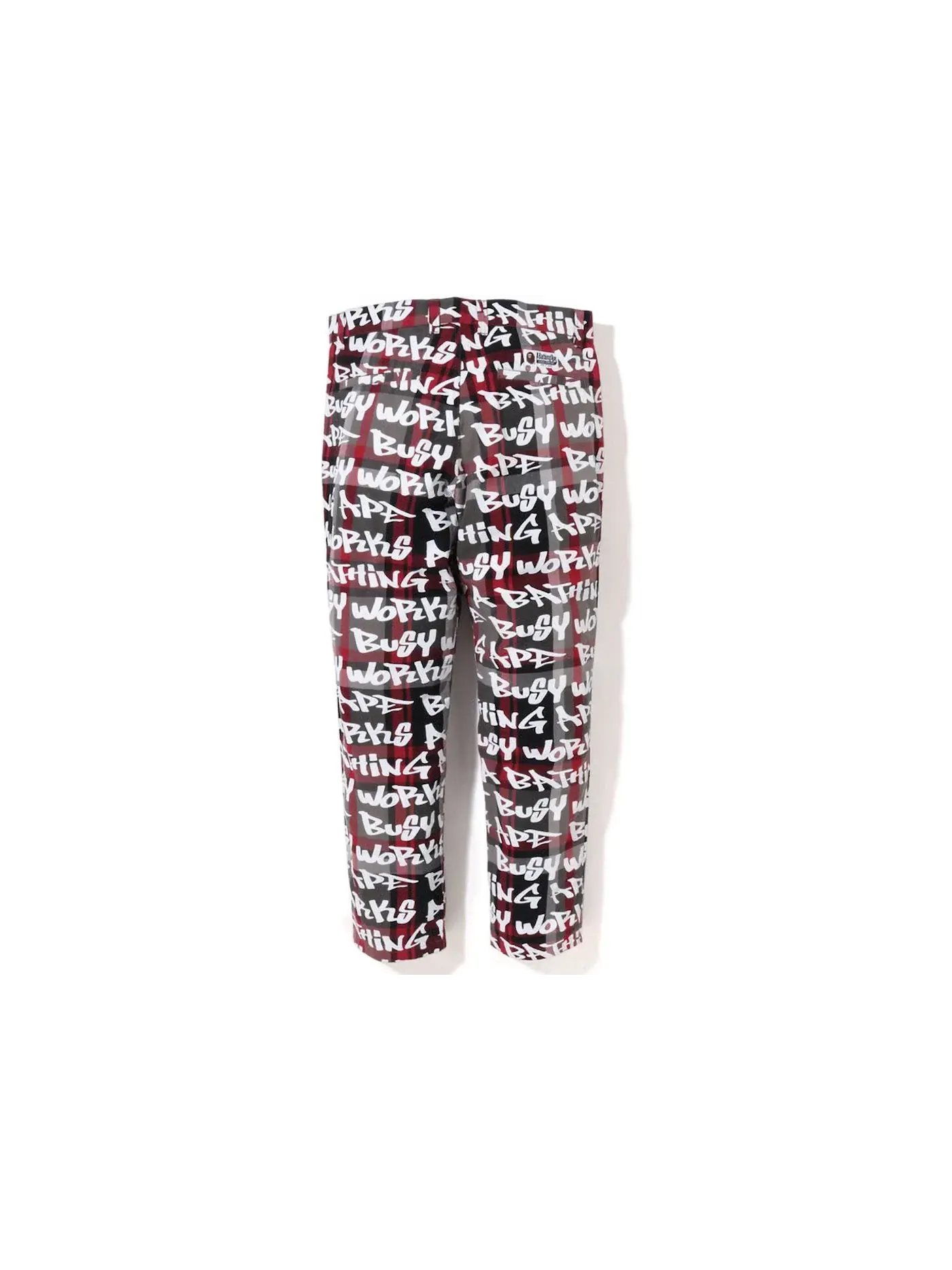 Мужские брюки свободного кроя Graffiti Check One Point BAPE — изображение 2 из 2, черный