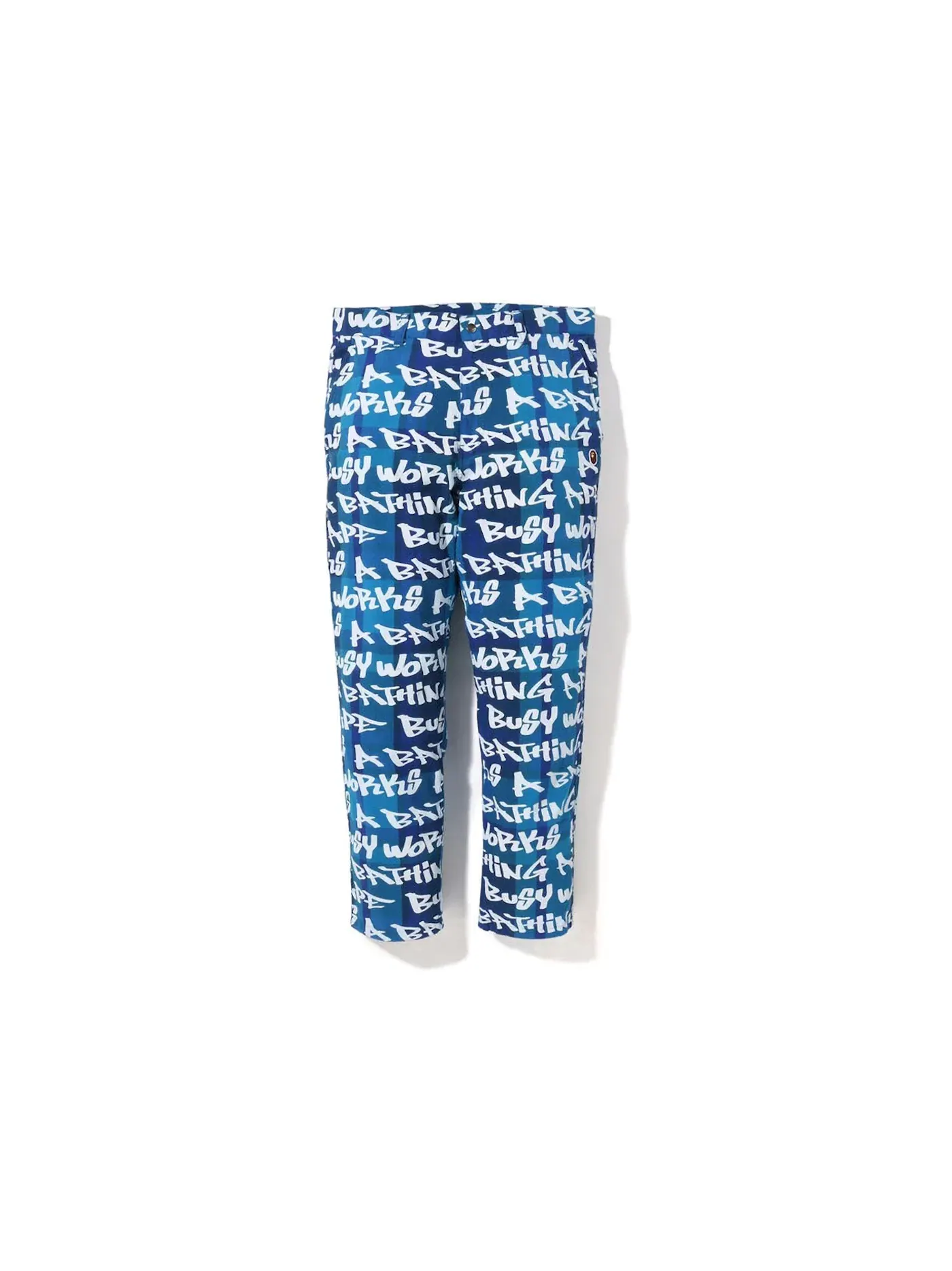 Мужские брюки свободного кроя Graffiti Check One Point BAPE — изображение 1 из 2, синий