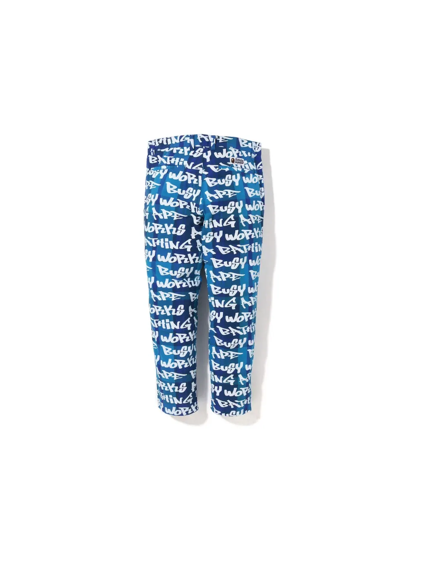 Мужские брюки свободного кроя Graffiti Check One Point BAPE — изображение 2 из 2, синий