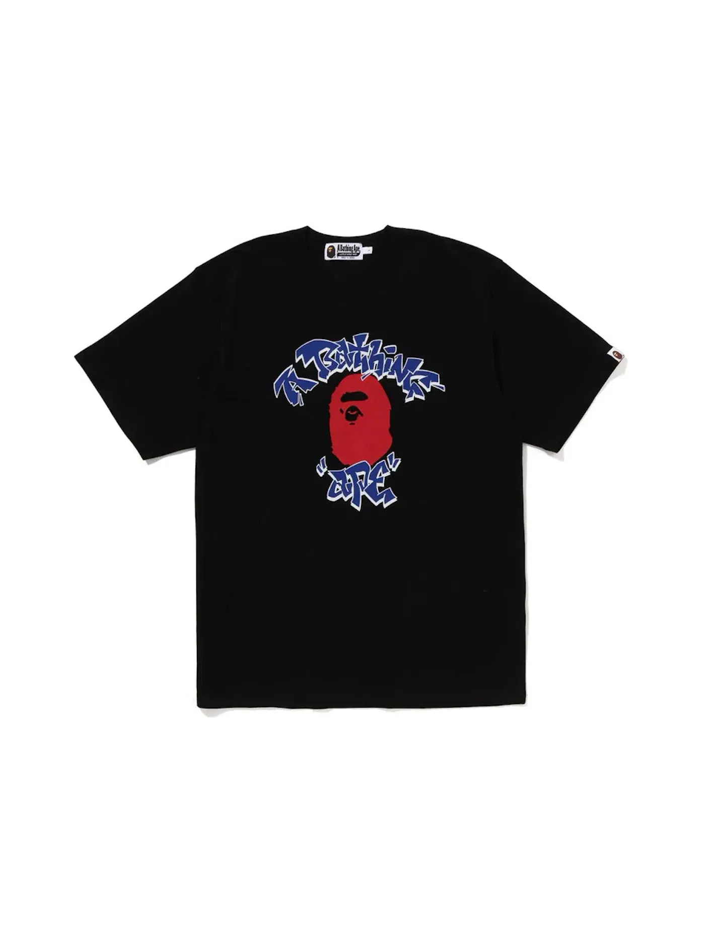 Мужская футболка с принтом BAPE Graffiti College Tee BAPE — изображение 1 из 1, черный