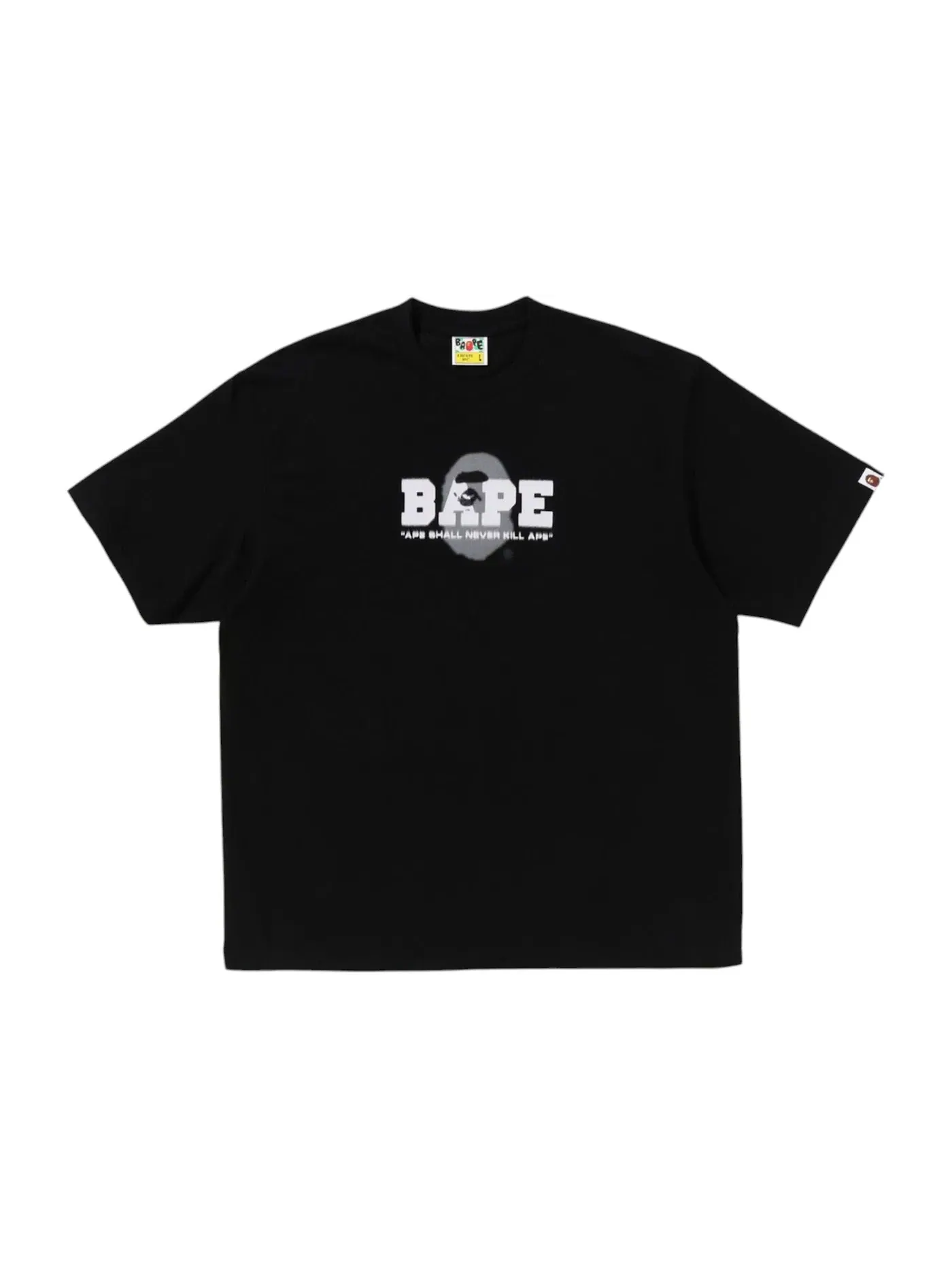 Мужская футболка свободного кроя с принтом BAPE Graffiti Logo Tee BAPE — изображение 1 из 1, черный