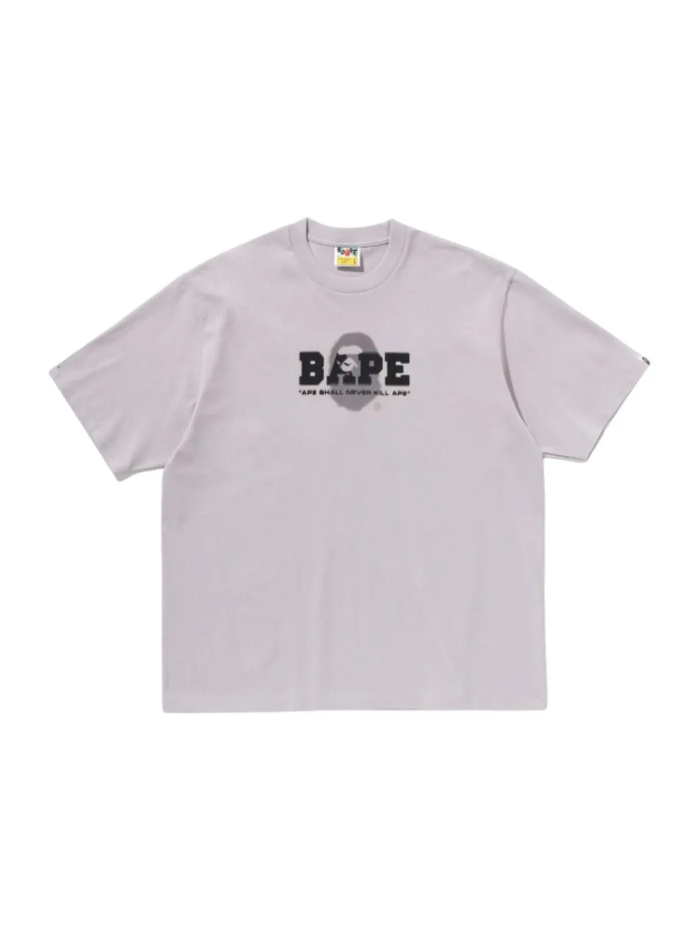 Мужская футболка с принтом BAPE Graffiti Logo Relaxed Fit Tee — изображение 1 из 1, серый