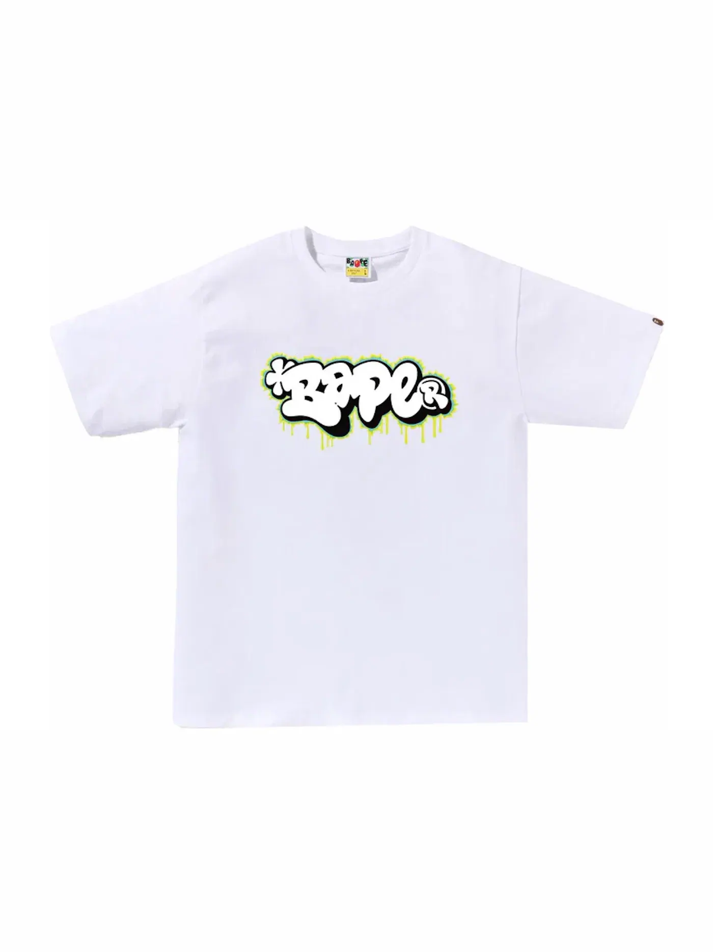 Мужская футболка с принтом BAPE Graffiti Logo Tee BAPE — изображение 1 из 1, белый